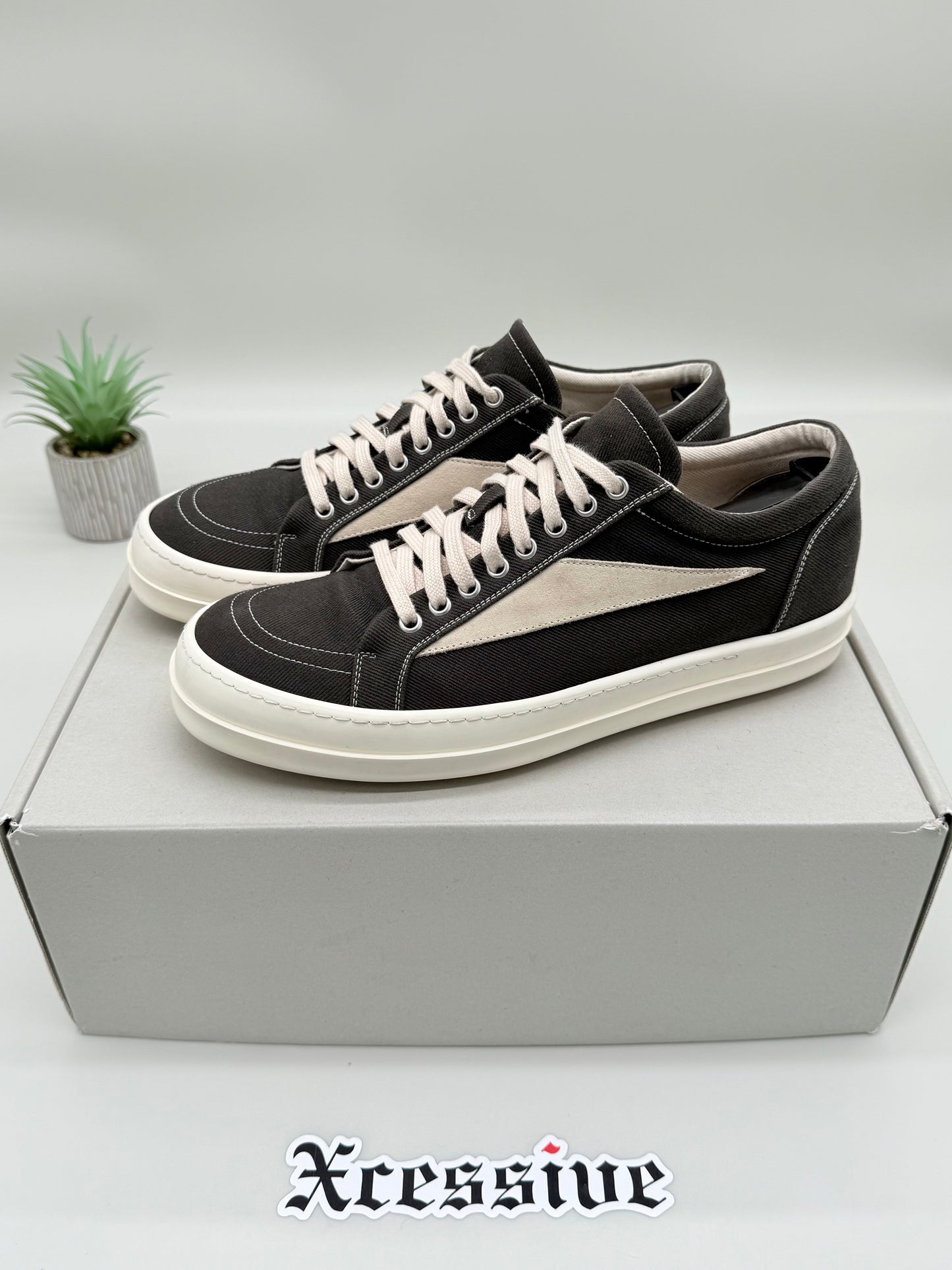 Rick Owens DRKSHDW Vintage Sneaker Black Canvas