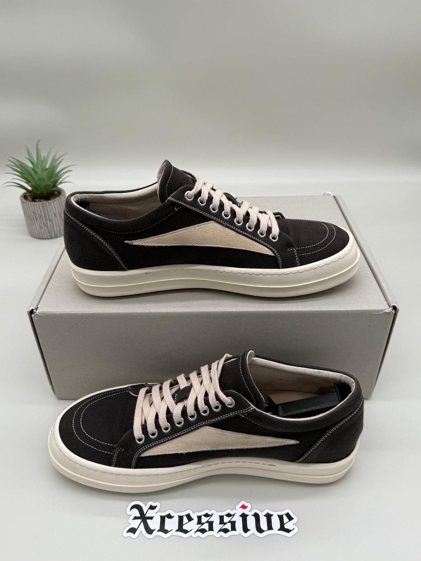 Rick Owens DRKSHDW Vintage Sneaker Black Canvas
