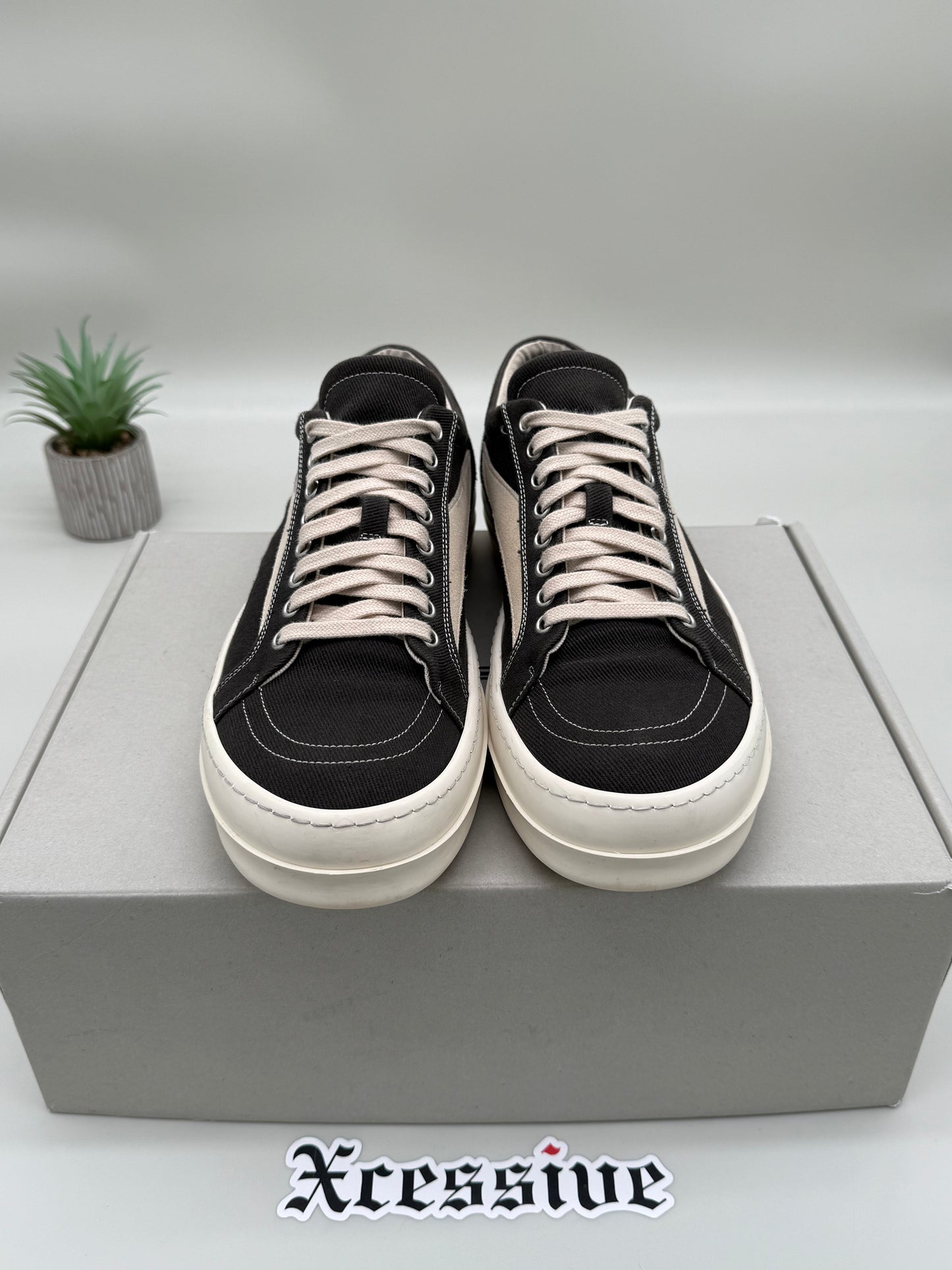Rick Owens DRKSHDW Vintage Sneaker Black Canvas