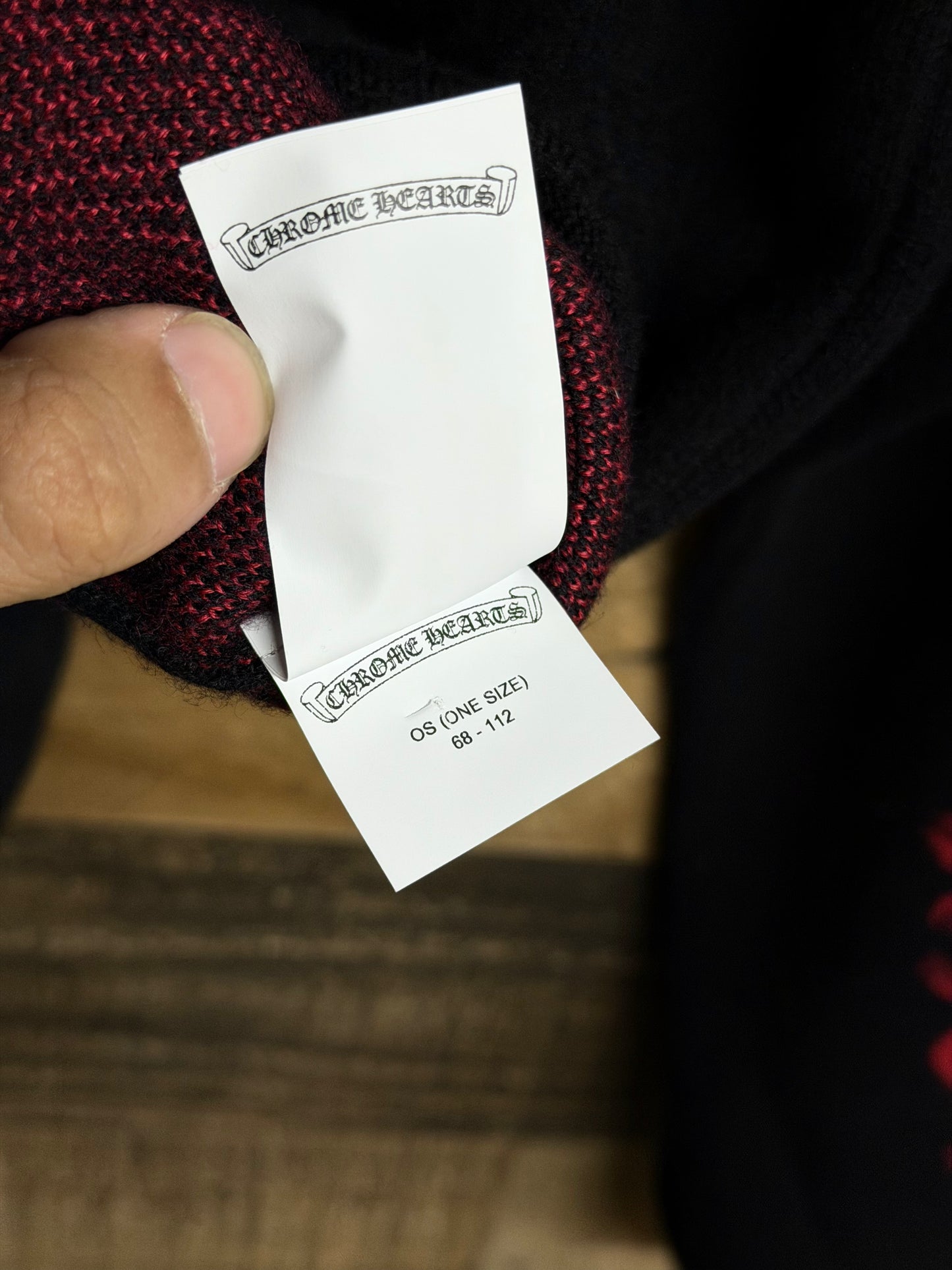 Chrome Hearts Red Cross Patch Cashmere Sweater