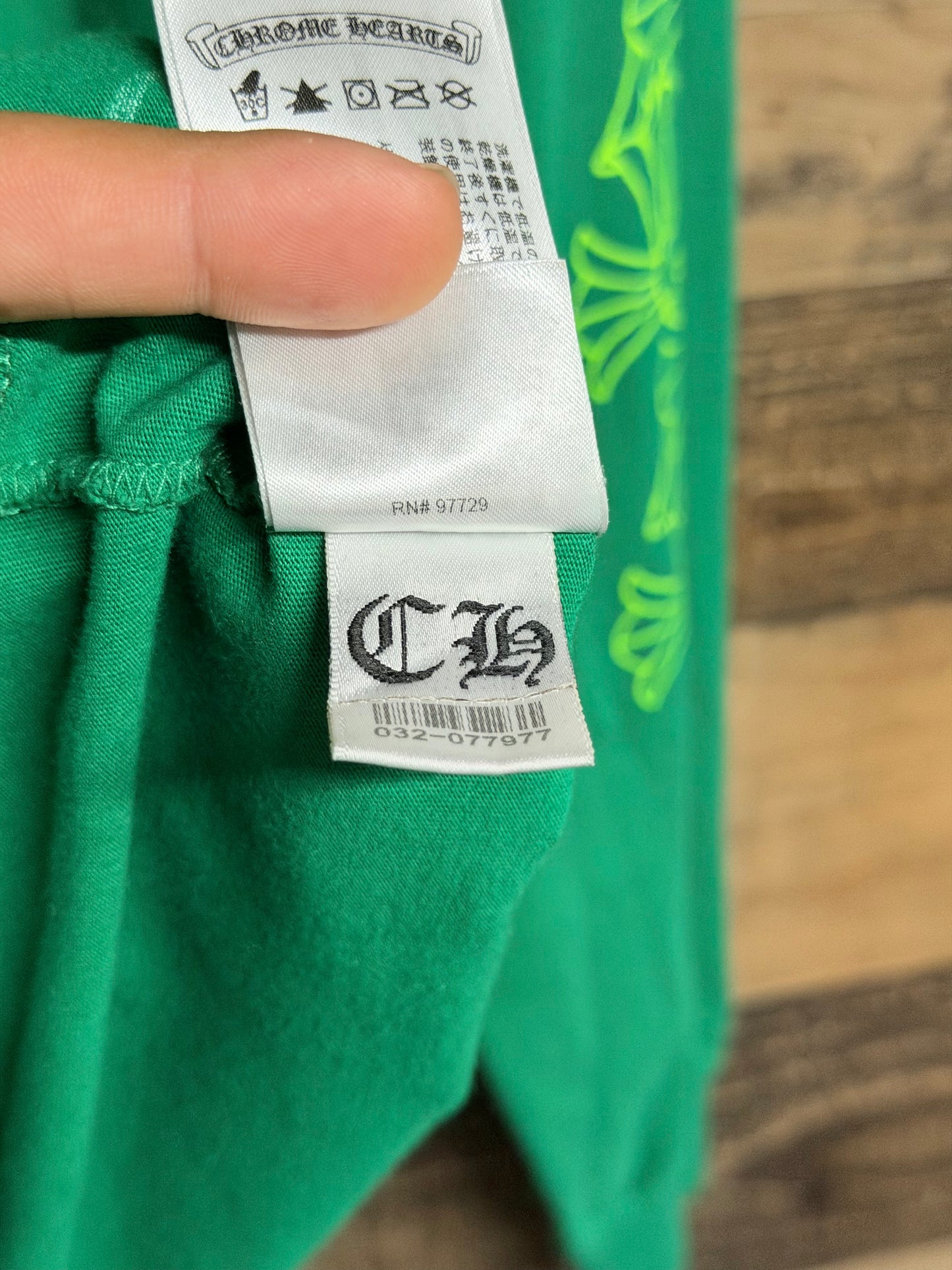 Chrome Hearts Green Cemetery Long Sleeve Shirt