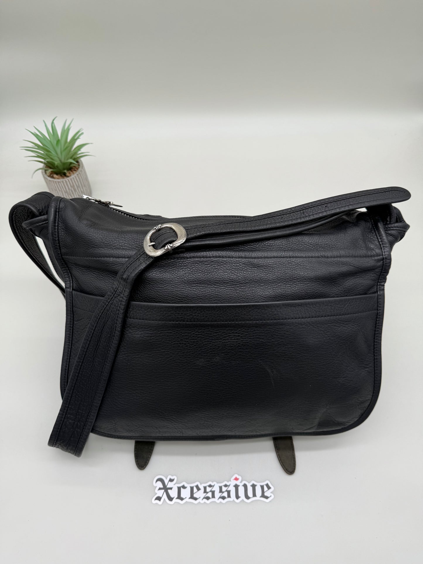Chrome Hearts Purple Cross Patch Gunslinger Messenger Bag