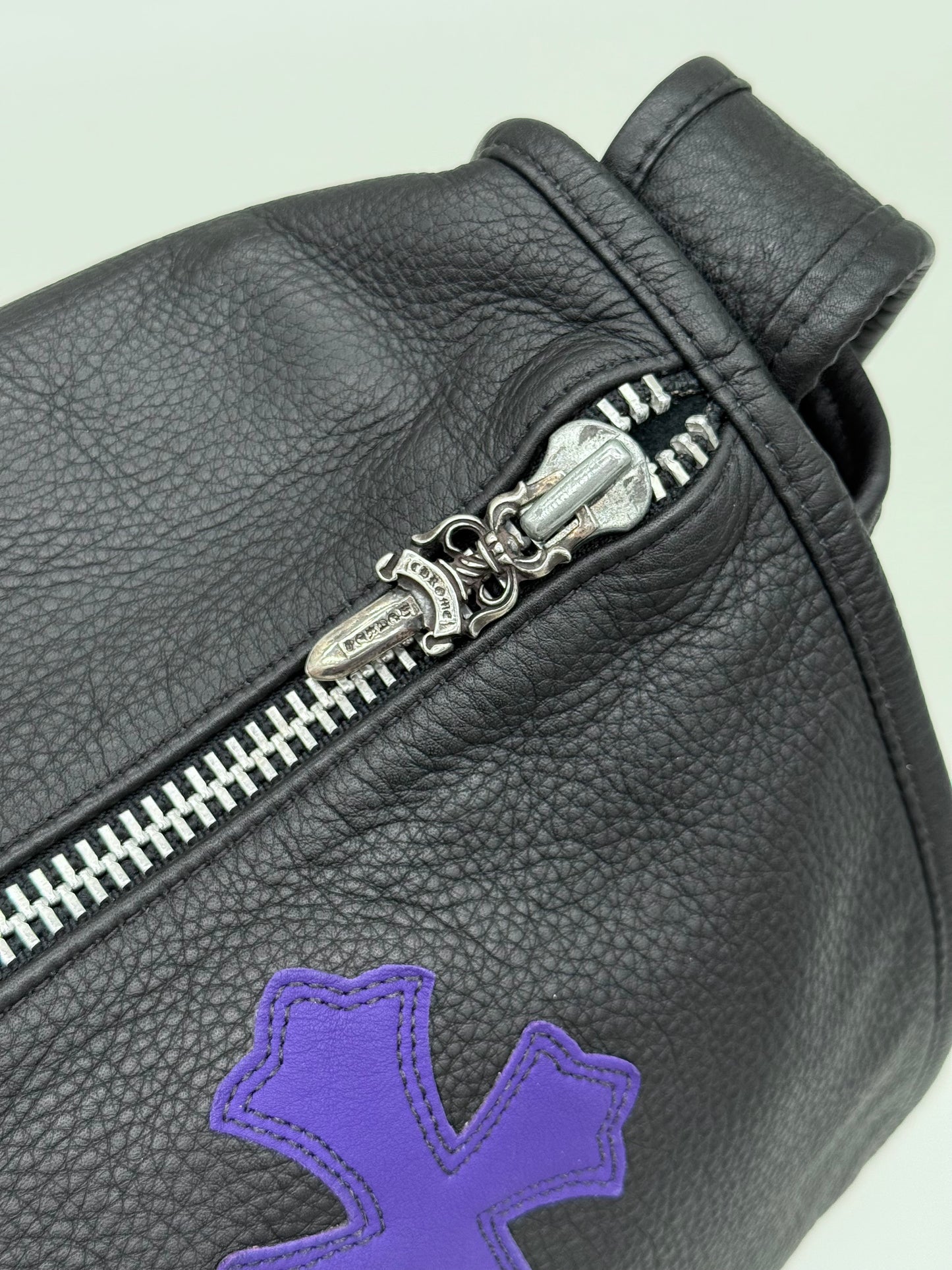 Chrome Hearts Purple Cross Patch Gunslinger Messenger Bag