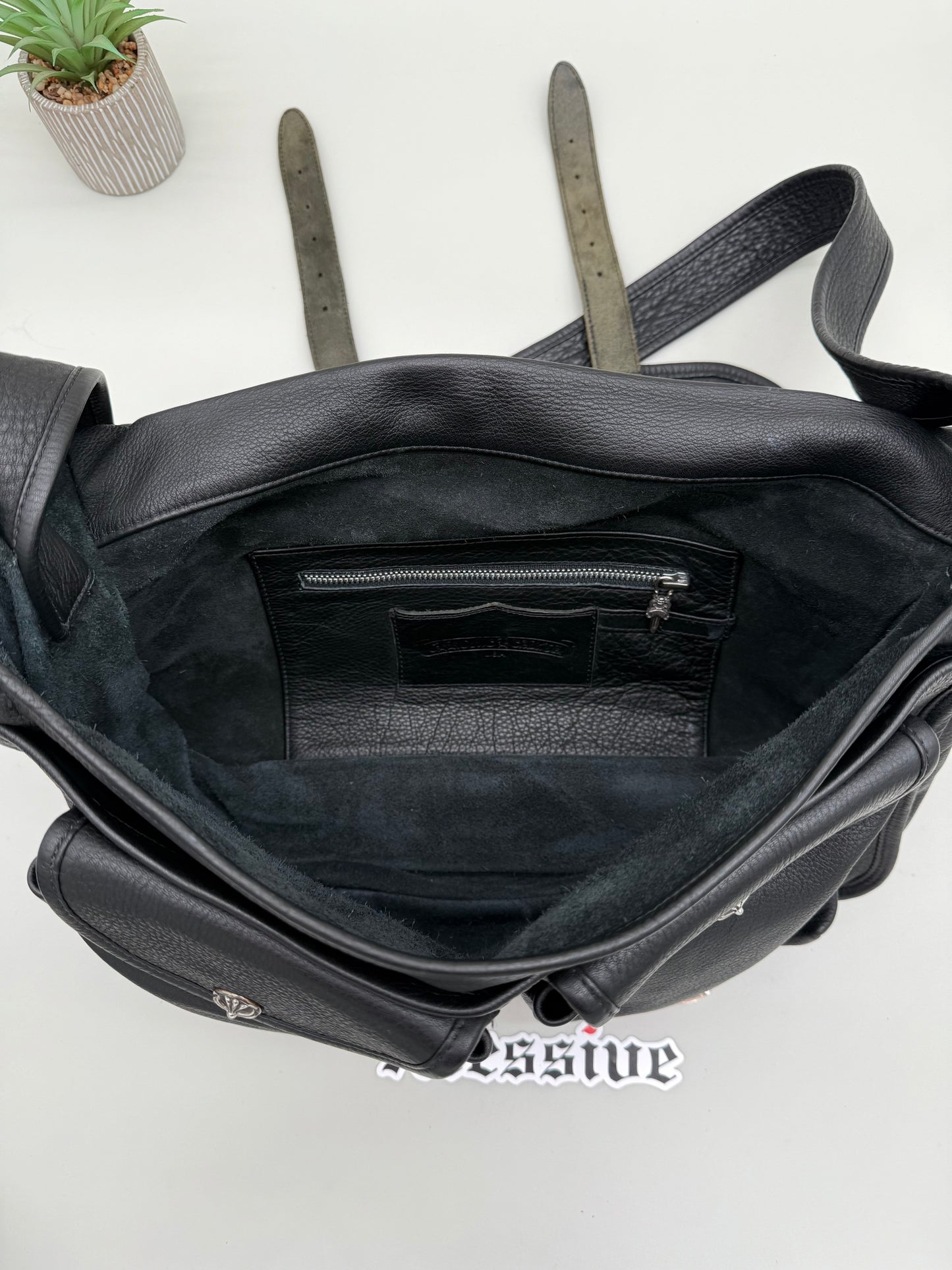 Chrome Hearts Purple Cross Patch Gunslinger Messenger Bag