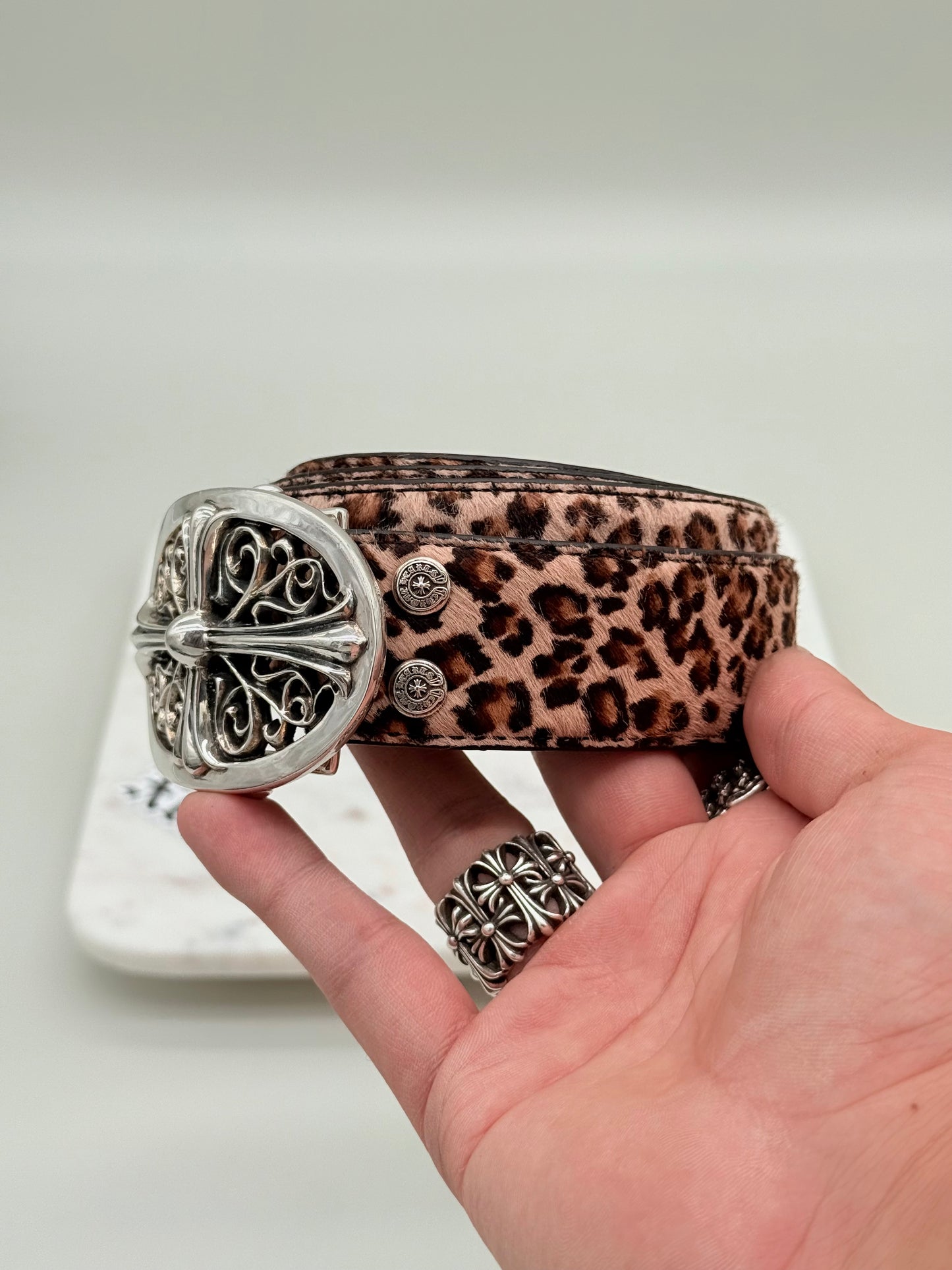 Chrome Hearts Cheetah Belt