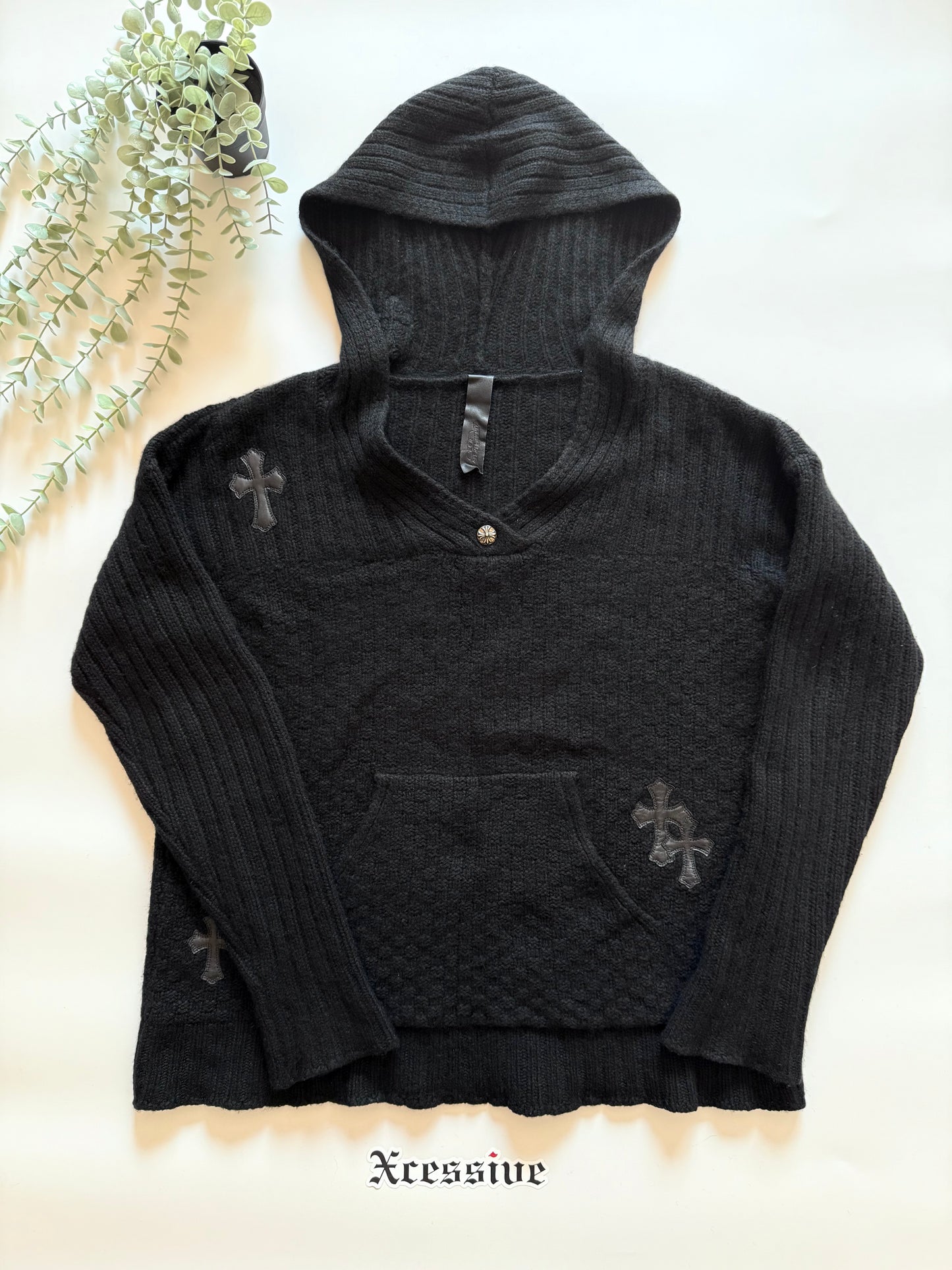 Chrome Hearts Cashmere Cross Patch Hoodie
