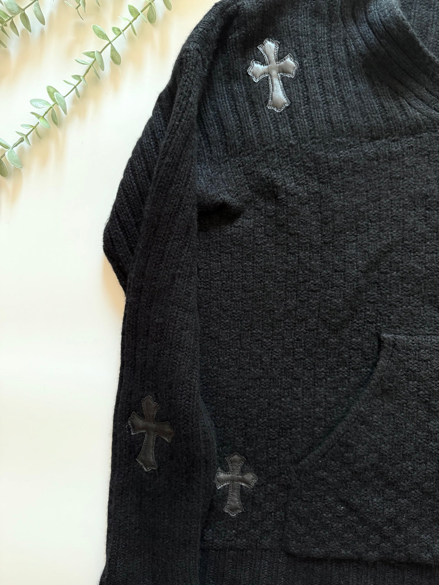 Chrome Hearts Cashmere Cross Patch Hoodie