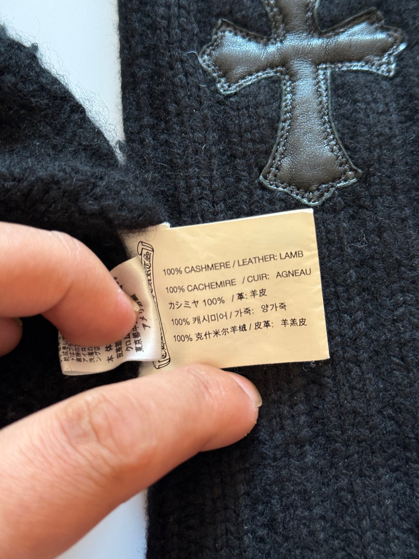 Chrome Hearts Cashmere Cross Patch Hoodie