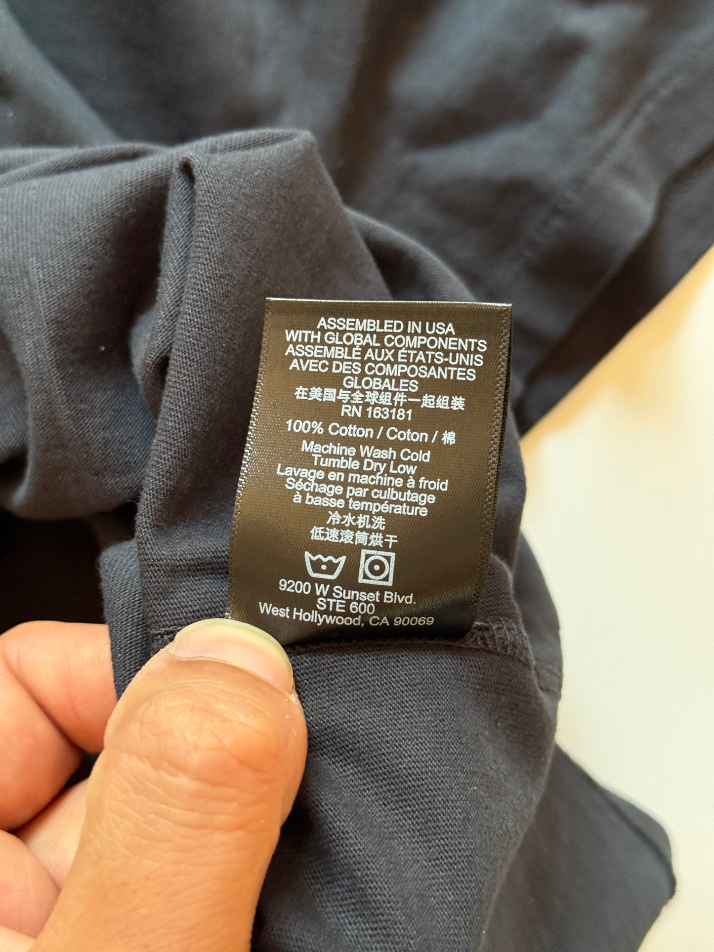 Rhude Reverse Tee Vintage Black