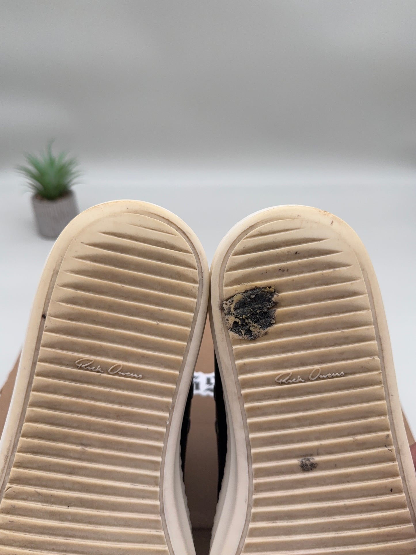 Rick Owens Ramones Low Black Leather