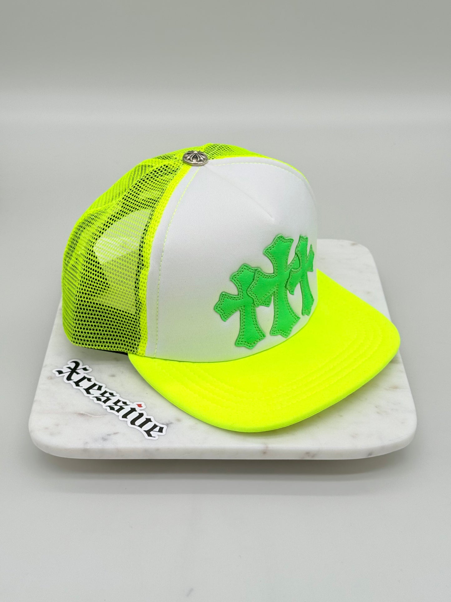Chrome Hearts Cemetery Hat Neon Yellow
