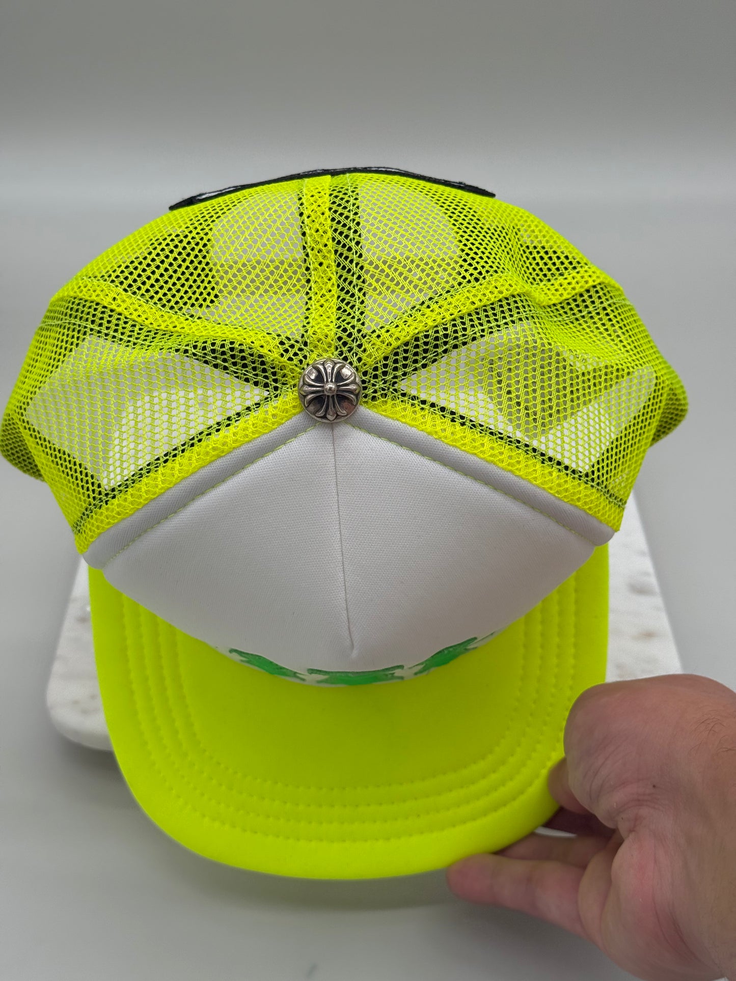 Chrome Hearts Cemetery Hat Neon Yellow