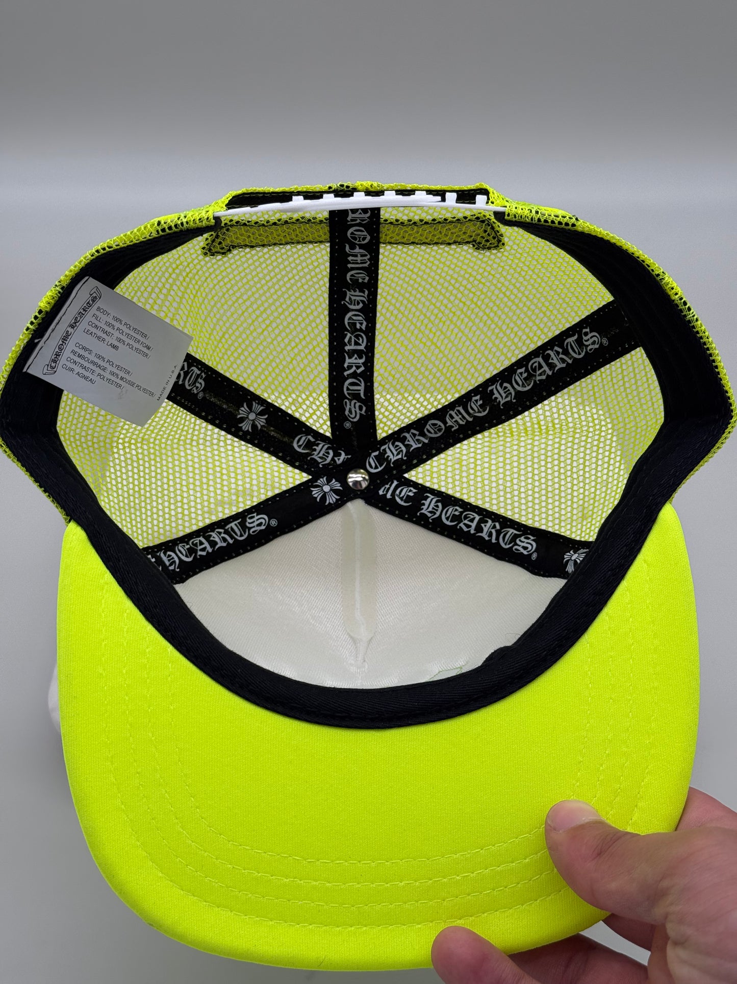 Chrome Hearts Cemetery Hat Neon Yellow