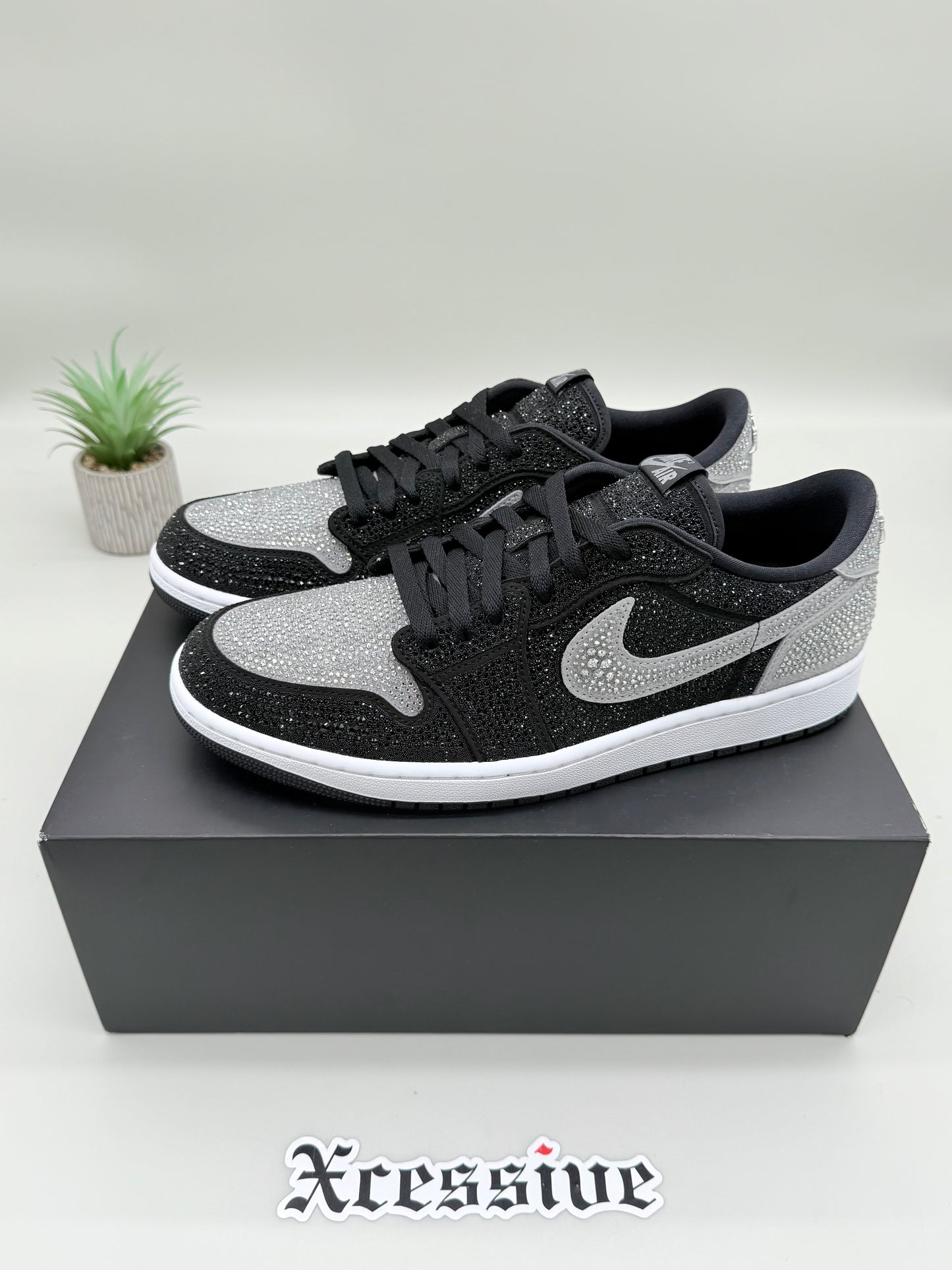 Jordan 1 Low Swarovski Stealth