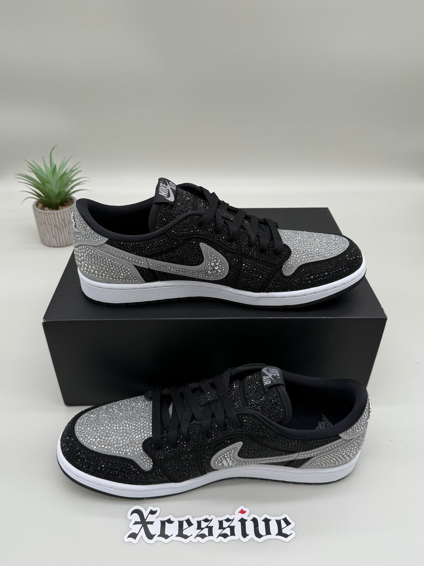 Jordan 1 Low Swarovski Stealth