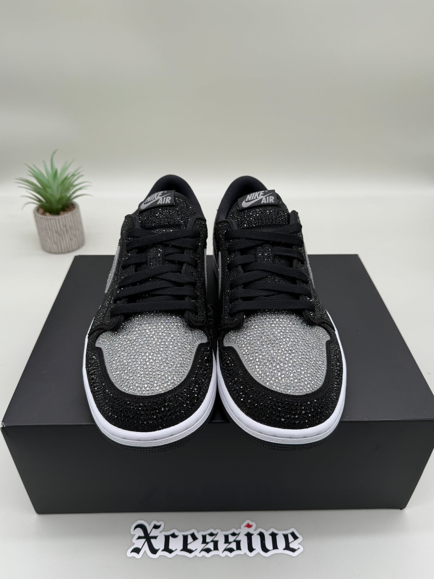 Jordan 1 Low Swarovski Stealth
