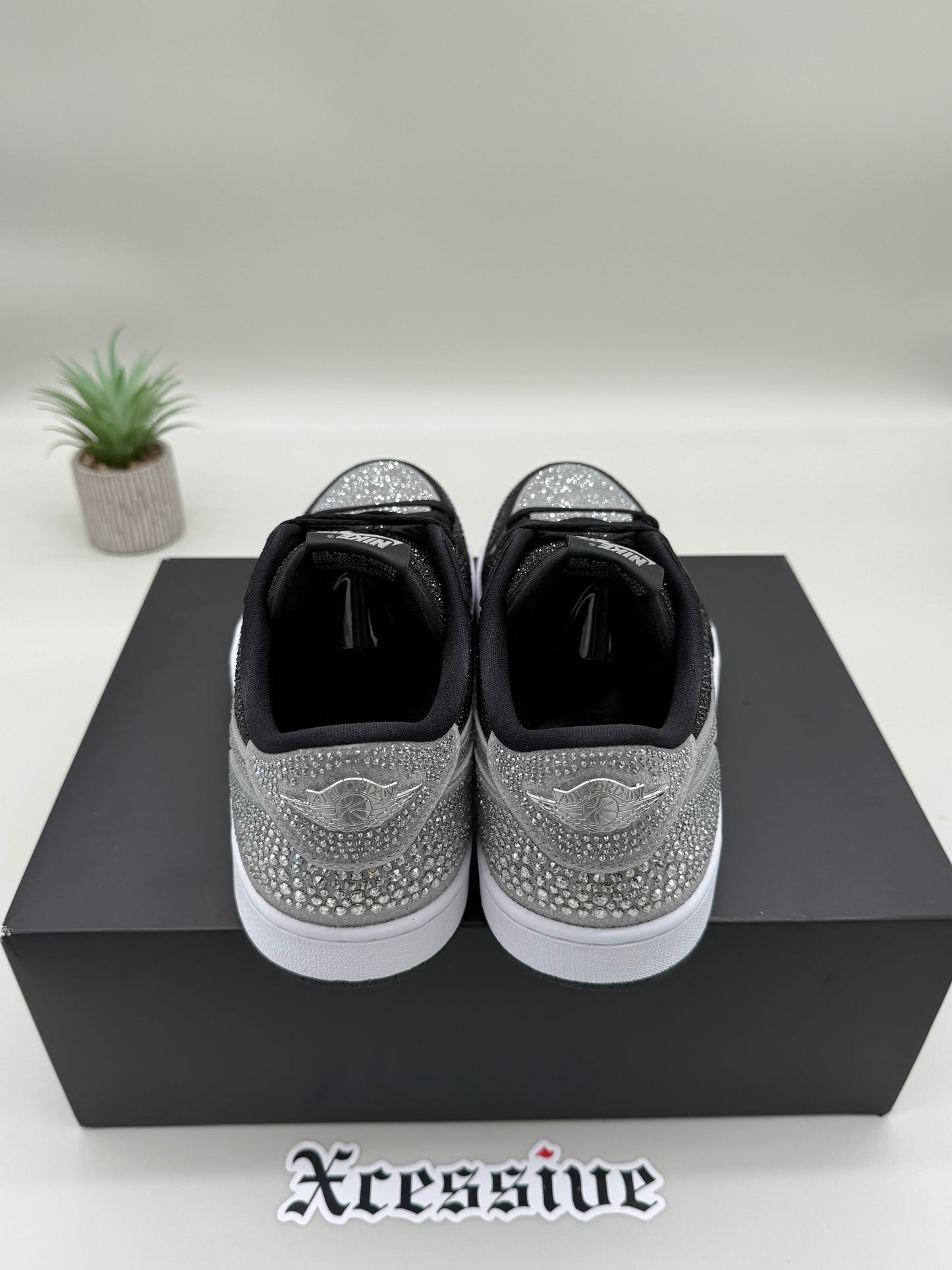 Jordan 1 Low Swarovski Stealth