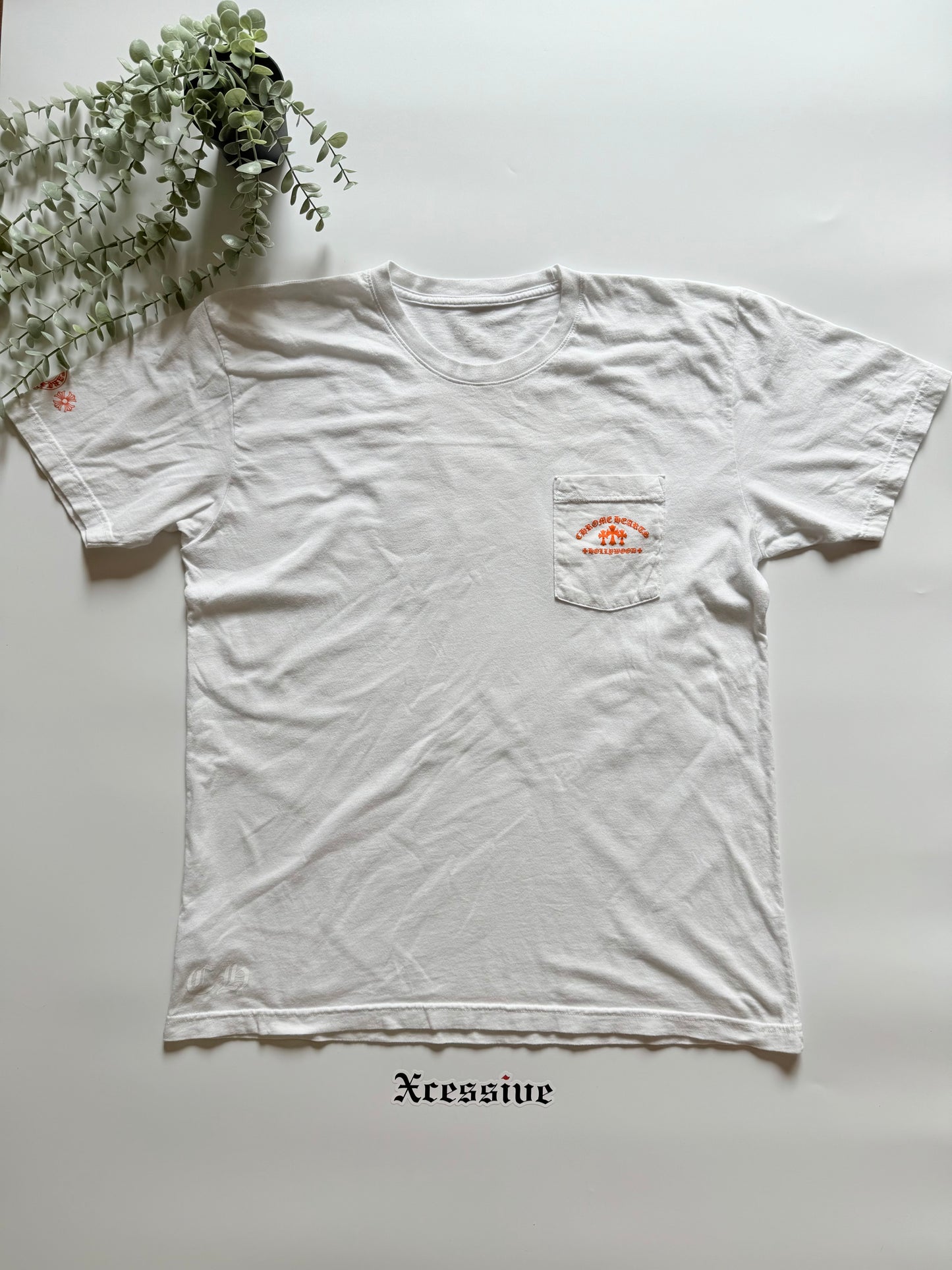 Chrome Hearts Triple Cross Orange/White Tee