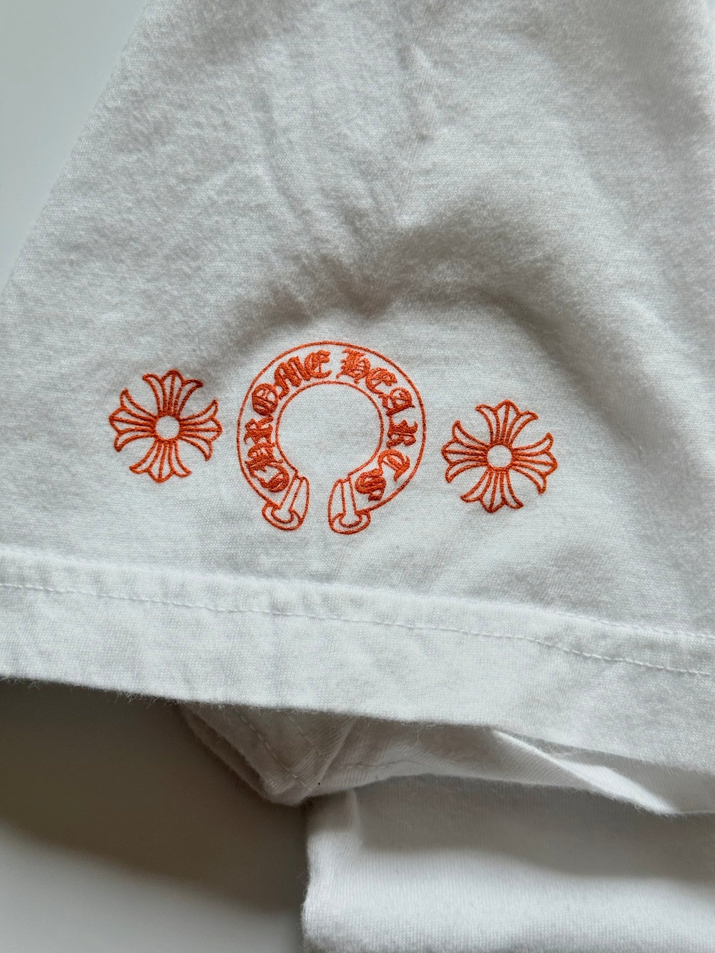 Chrome Hearts Triple Cross Orange/White Tee