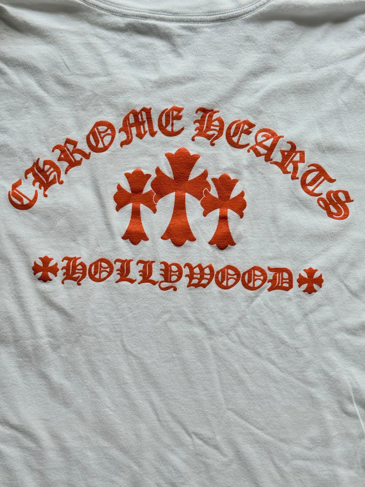 Chrome Hearts Triple Cross Orange/White Tee