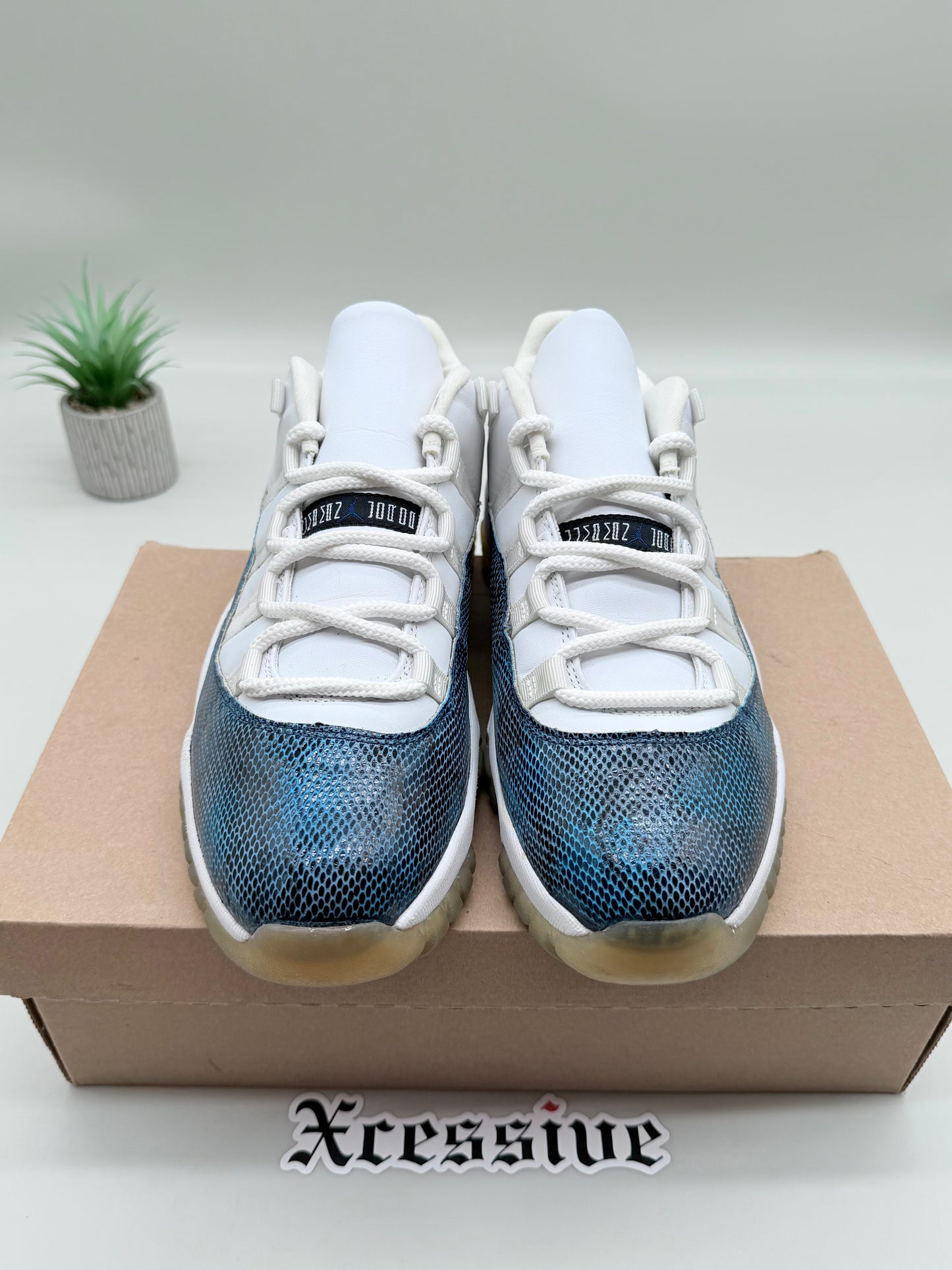 Jordan 11 Low Navy Snakeskin