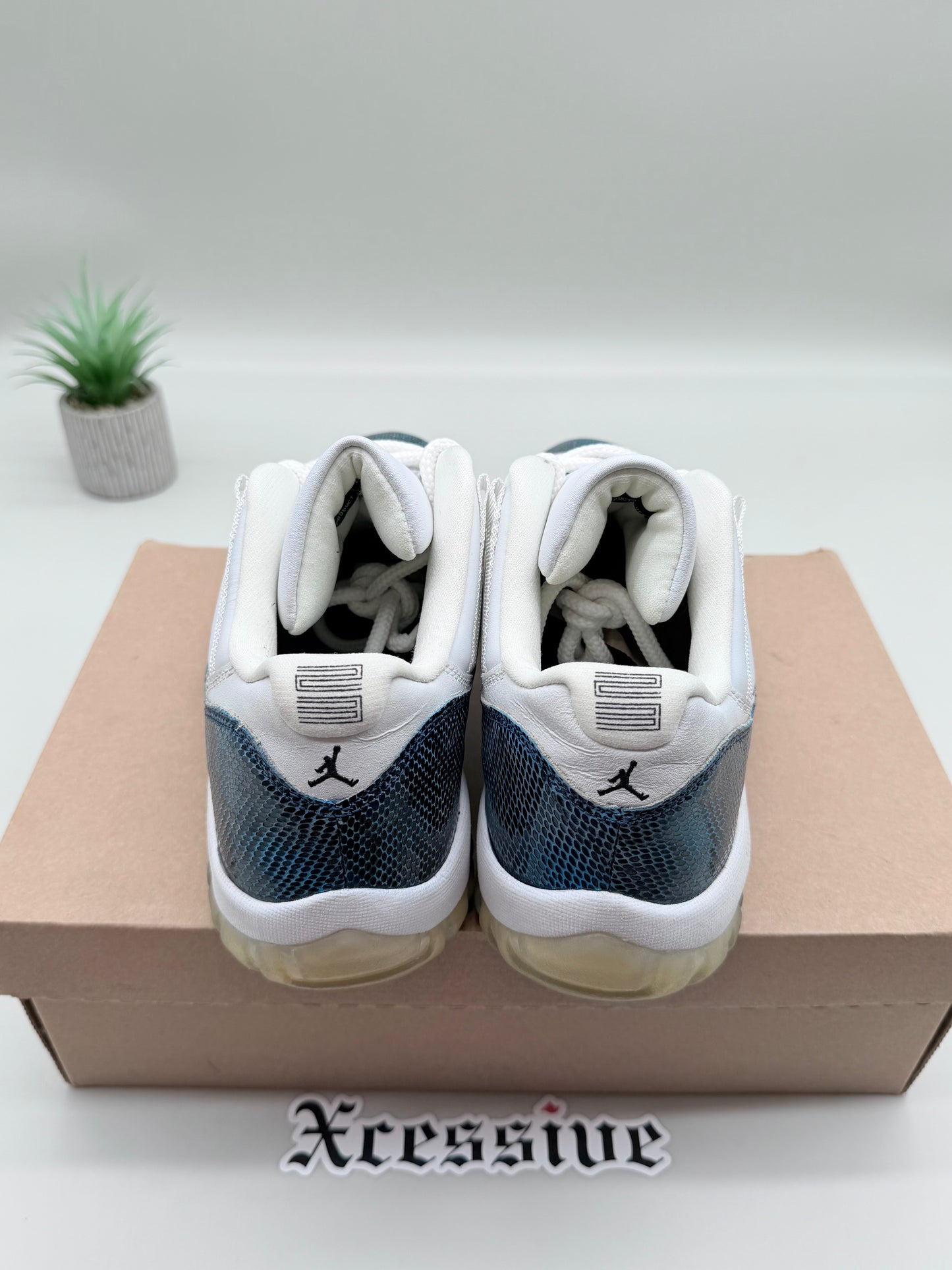 Jordan 11 Low Navy Snakeskin