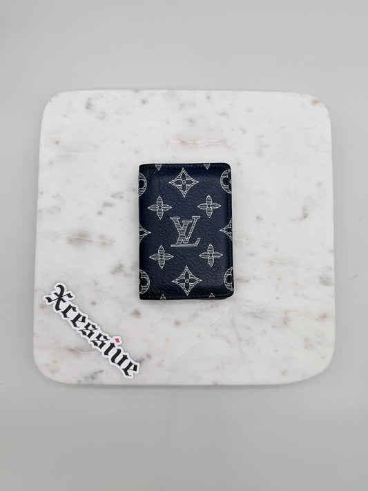Louis Vuitton Pocket Organizer Monogram Shadow Navy