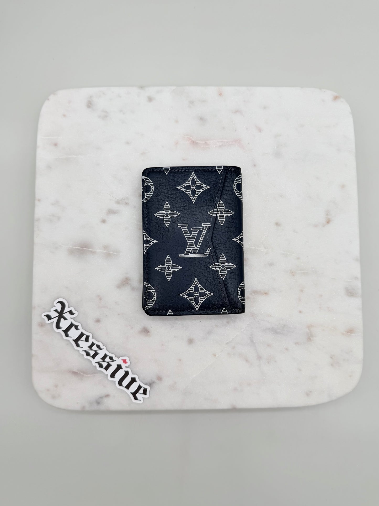 Louis Vuitton Pocket Organizer Monogram Shadow Navy