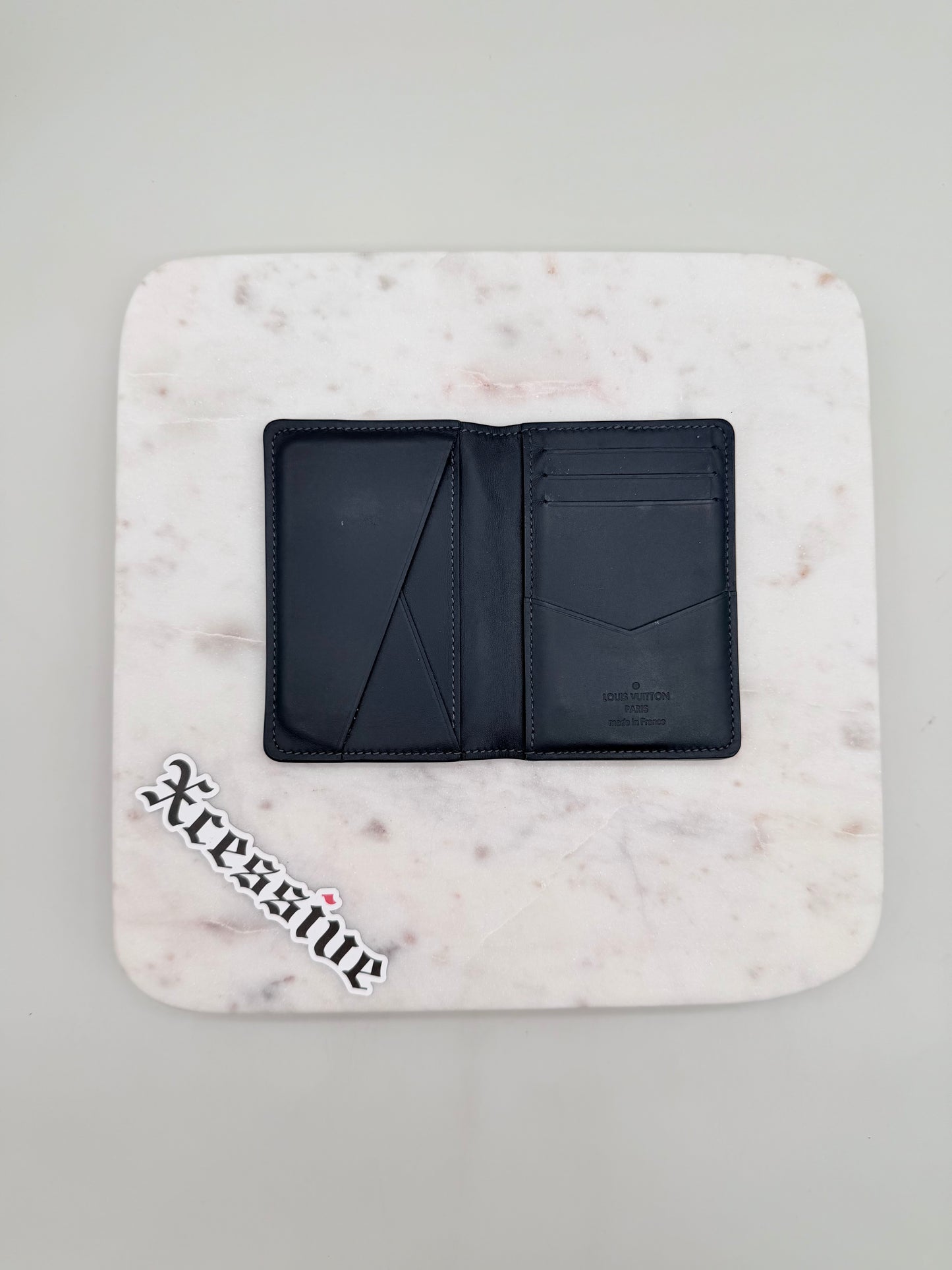 Louis Vuitton Pocket Organizer Monogram Shadow Navy