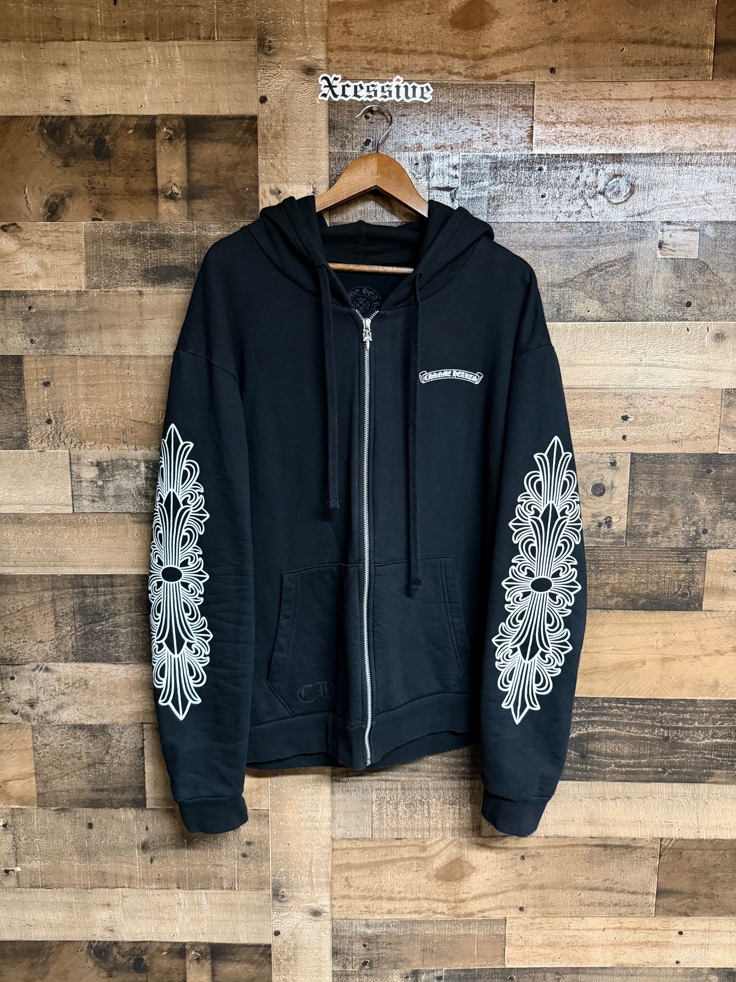 Chrome Hearts Eye Chart Dagger Zip Up Hoodie