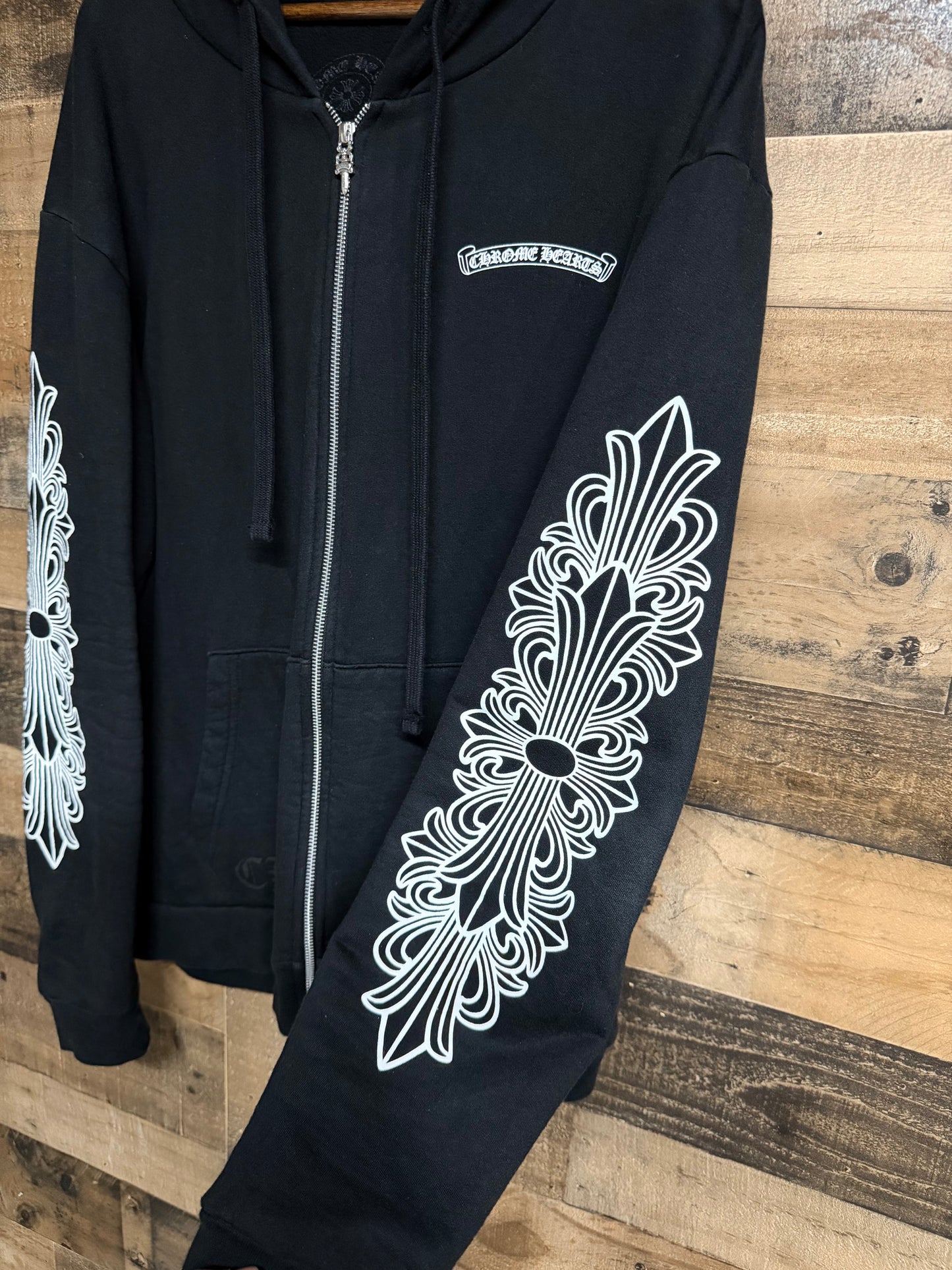 Chrome Hearts Eye Chart Dagger Zip Up Hoodie