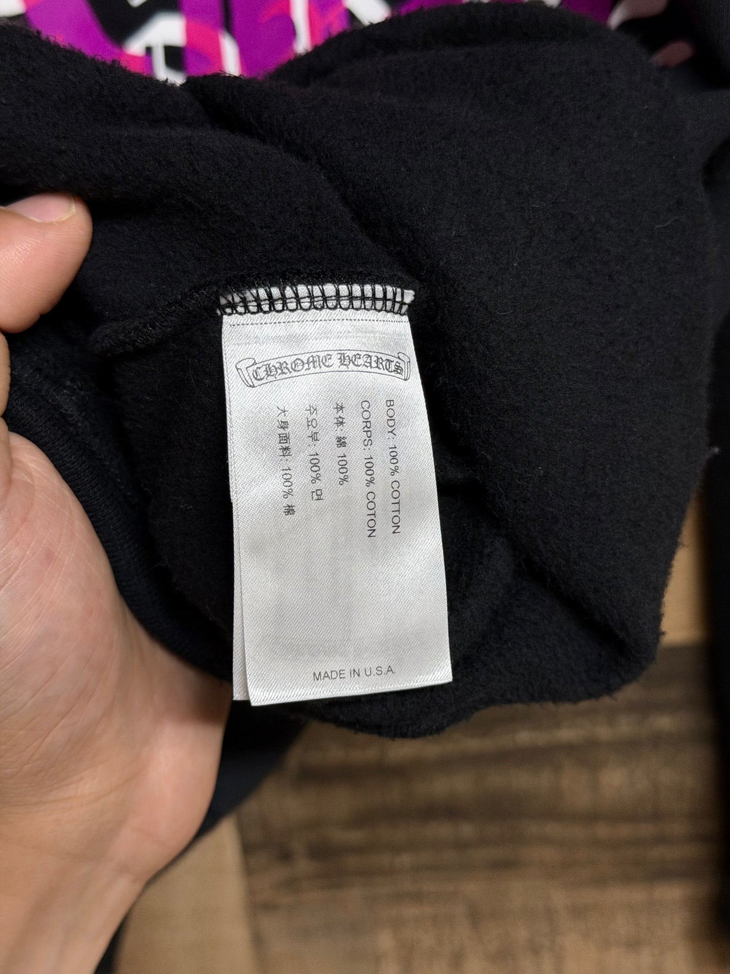 Chrome Hearts Eye Chart Dagger Zip Up Hoodie