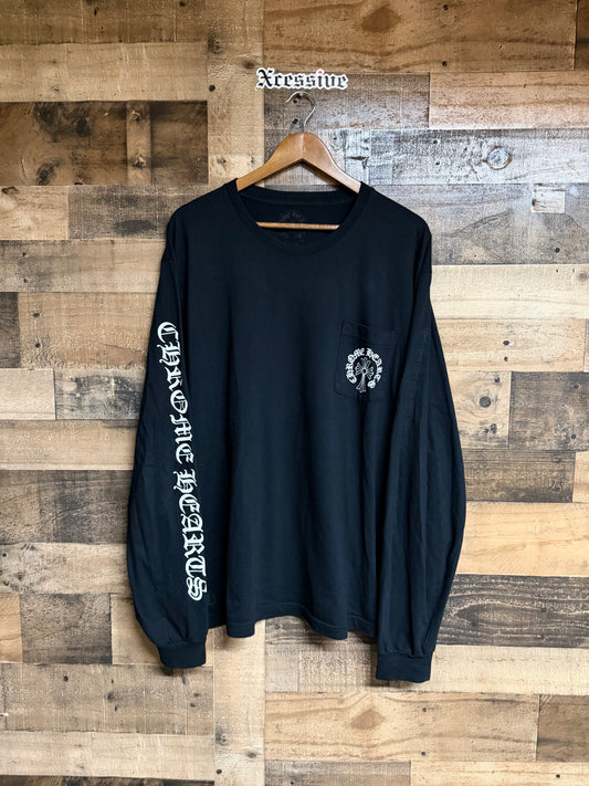 Chrome Hearts Tonal Cross & Horseshoe Long Sleeve Shirt