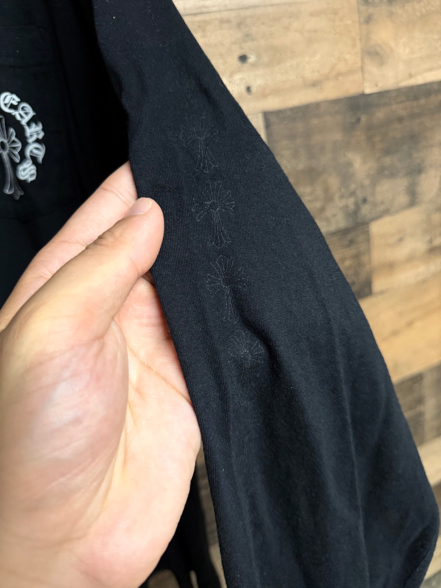 Chrome Hearts Tonal Cross & Horseshoe Long Sleeve Shirt