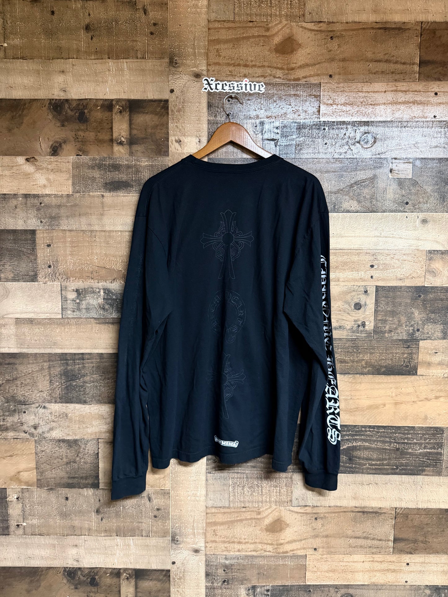 Chrome Hearts Tonal Cross & Horseshoe Long Sleeve Shirt