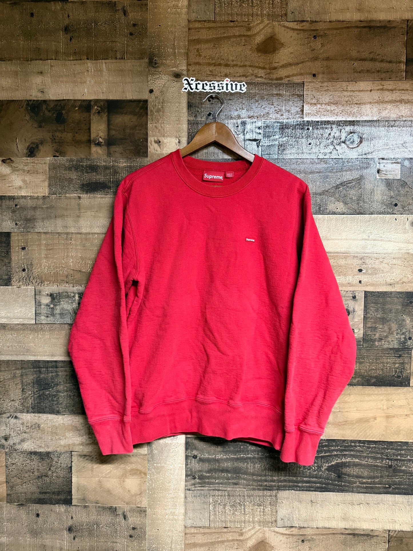 Supreme Small Box Logo Crewneck Red
