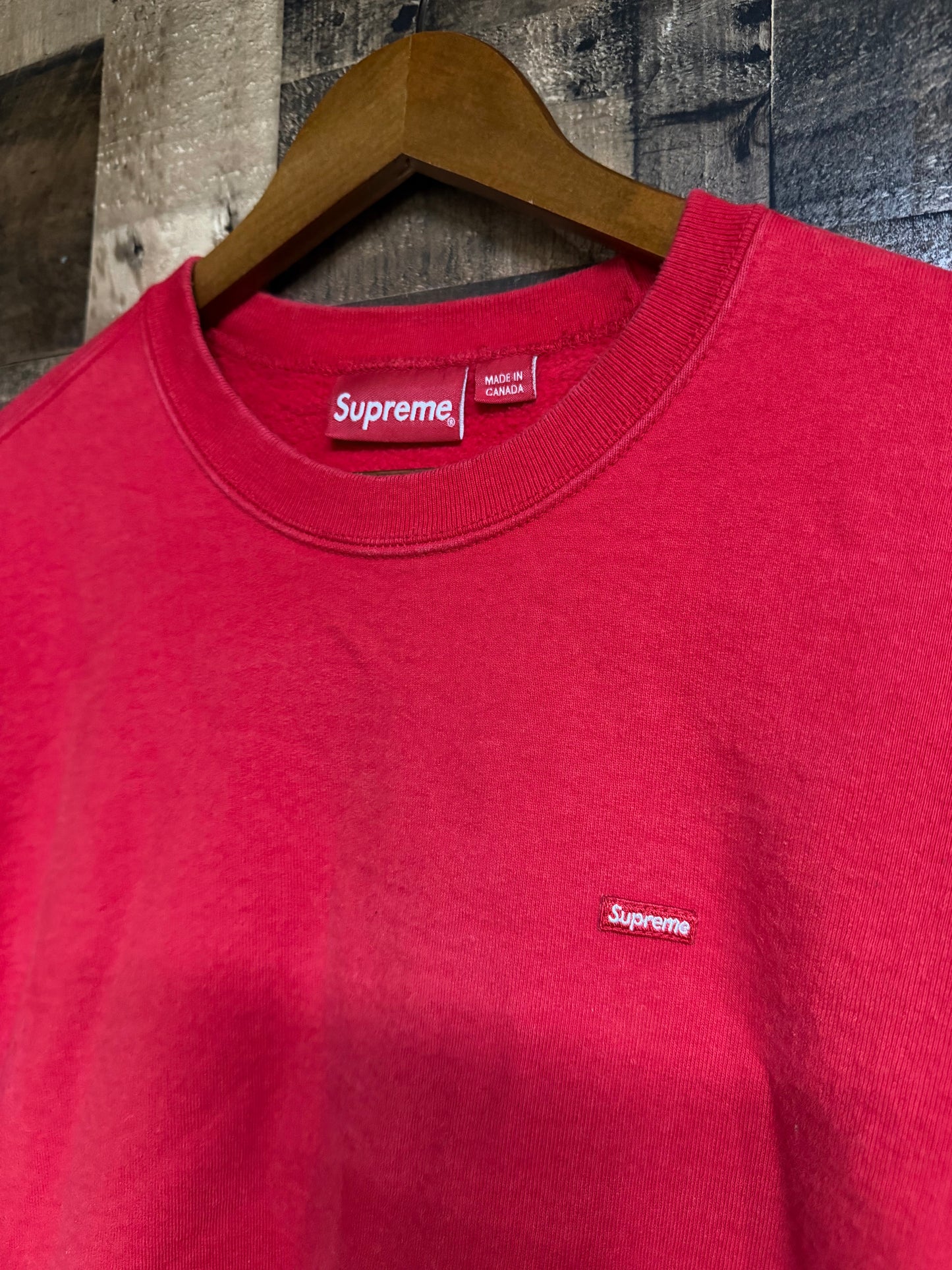 Supreme Small Box Logo Crewneck Red