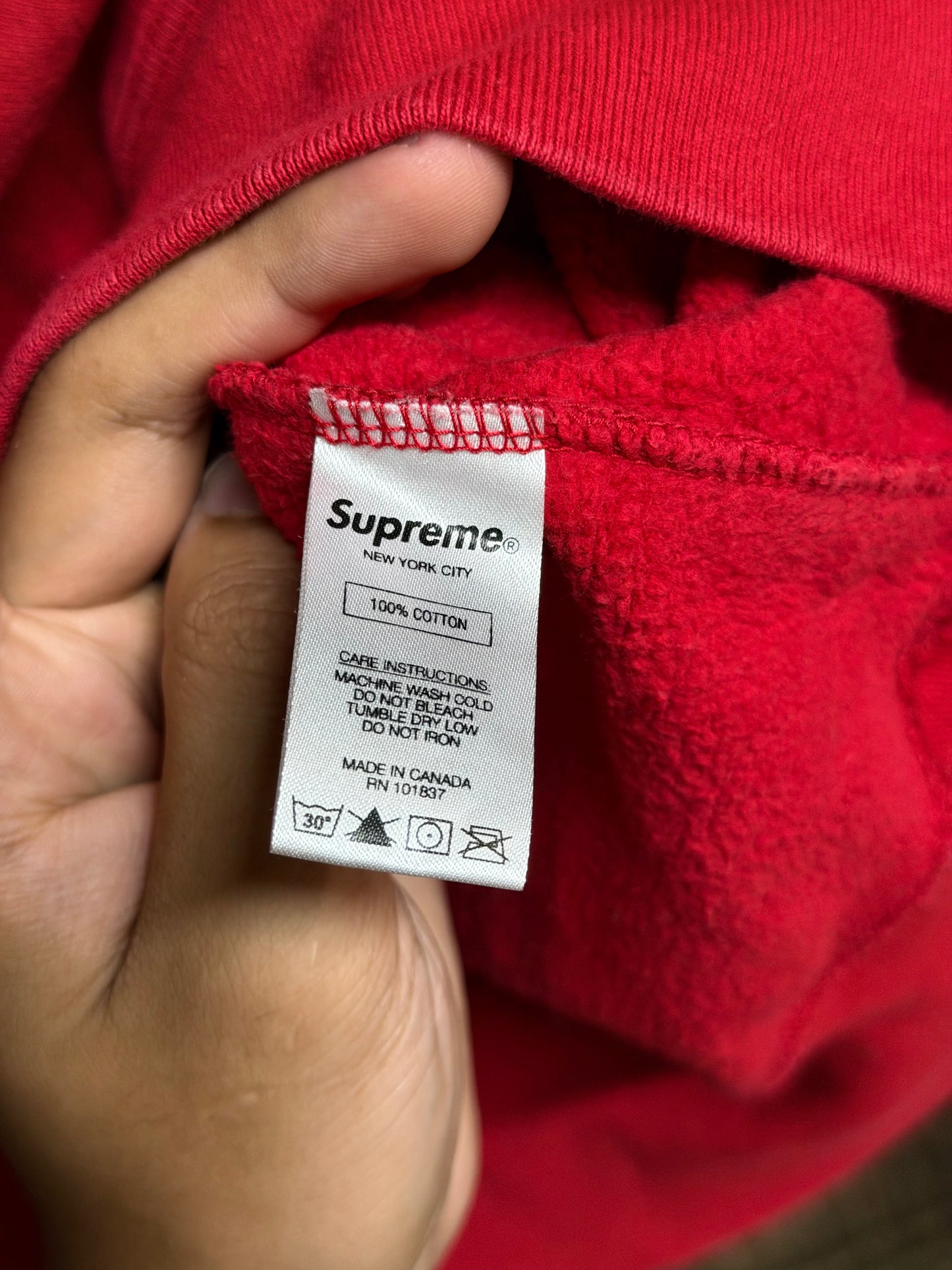 Supreme Small Box Logo Crewneck Red