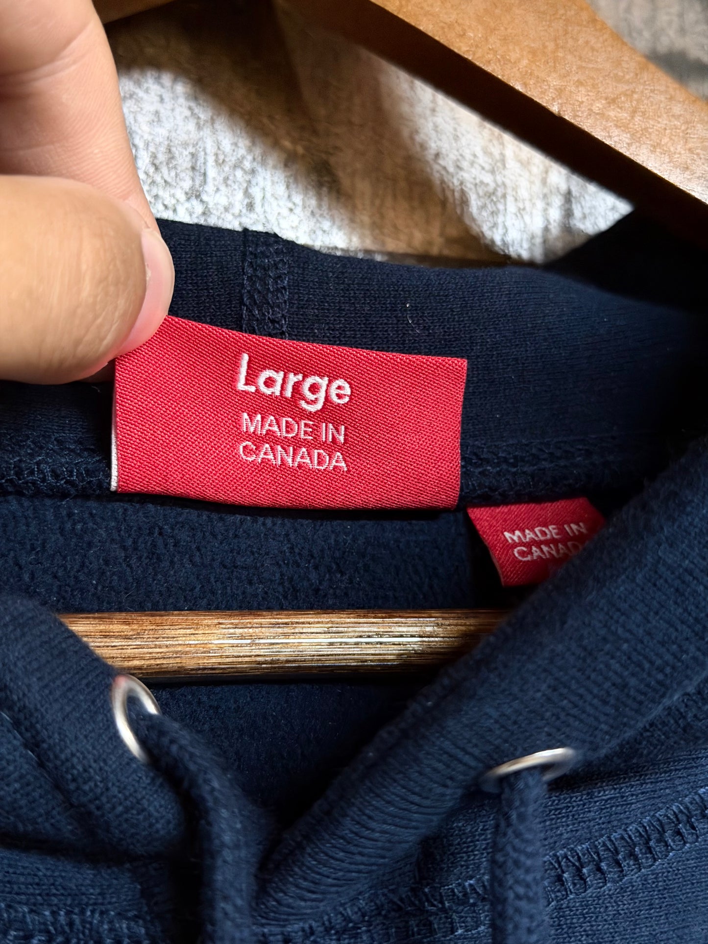 Supreme Navy Box Logo Hoodie