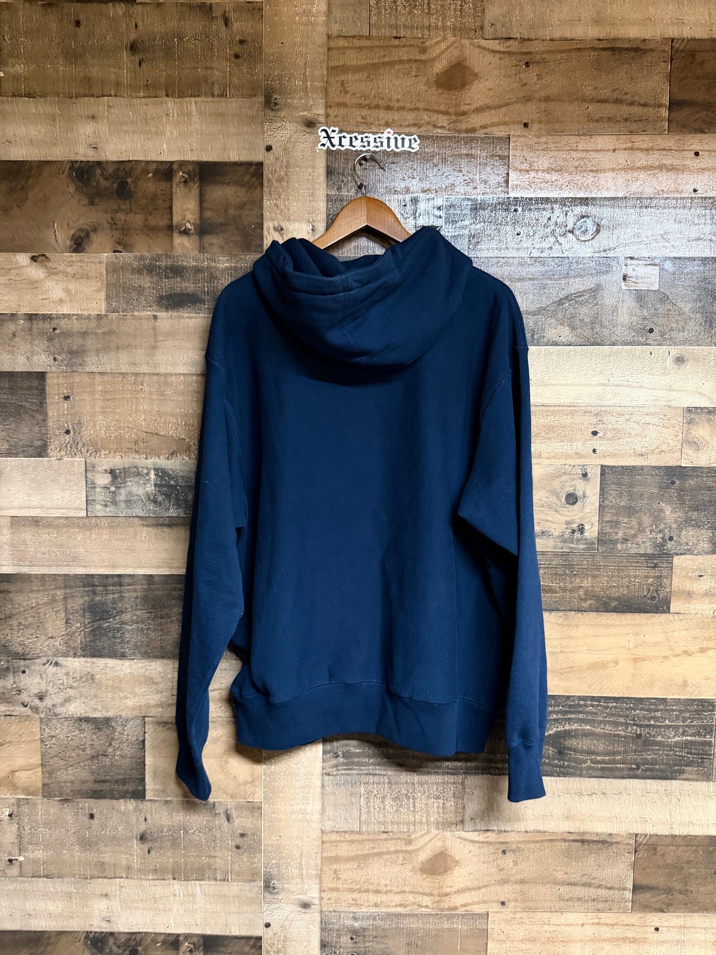 Supreme Navy Box Logo Hoodie