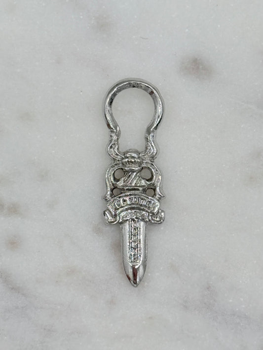 Chrome Hearts Rhodium Dagger Pendant