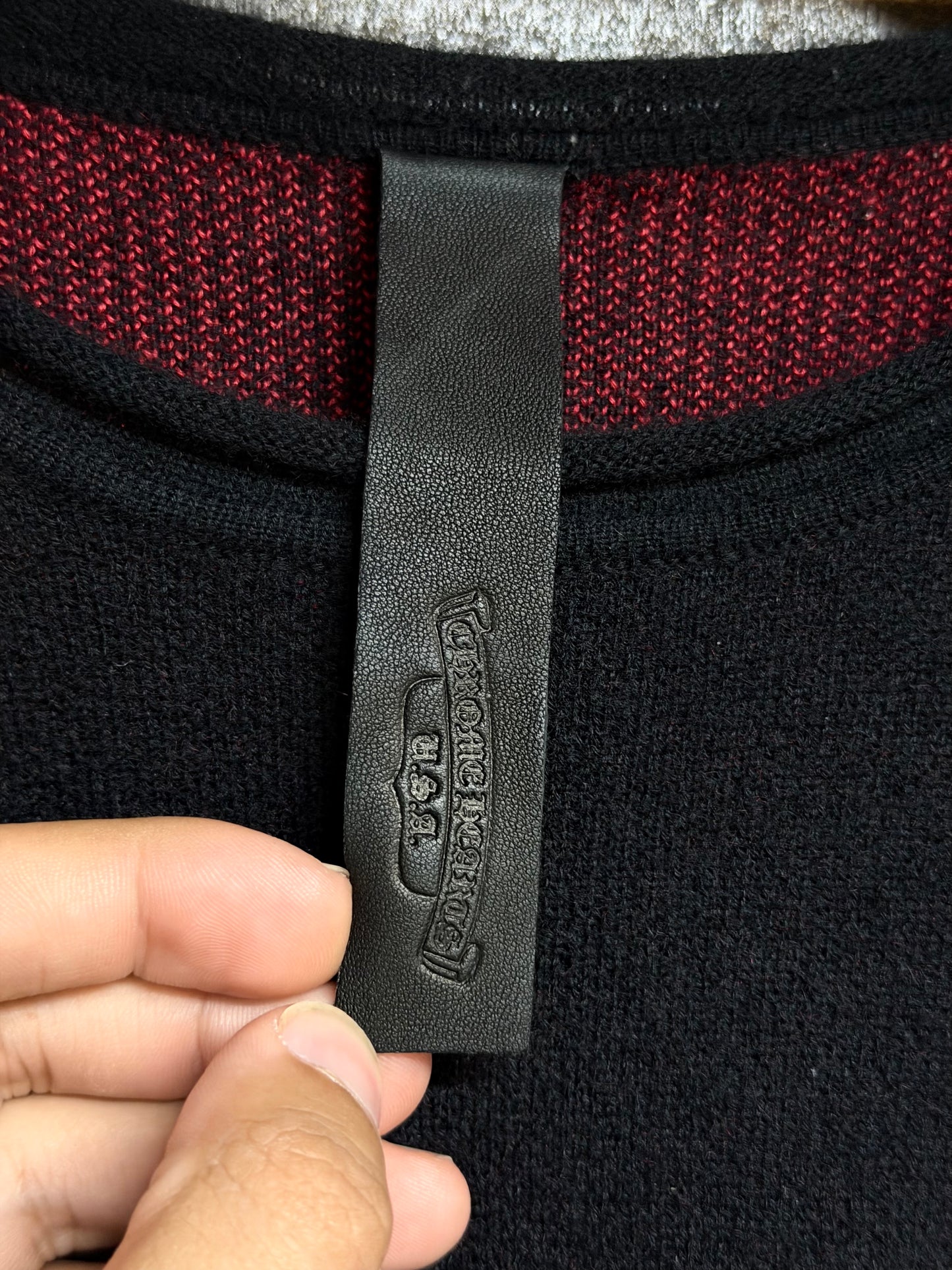 Chrome Hearts Red Cross Patch Cashmere Sweater