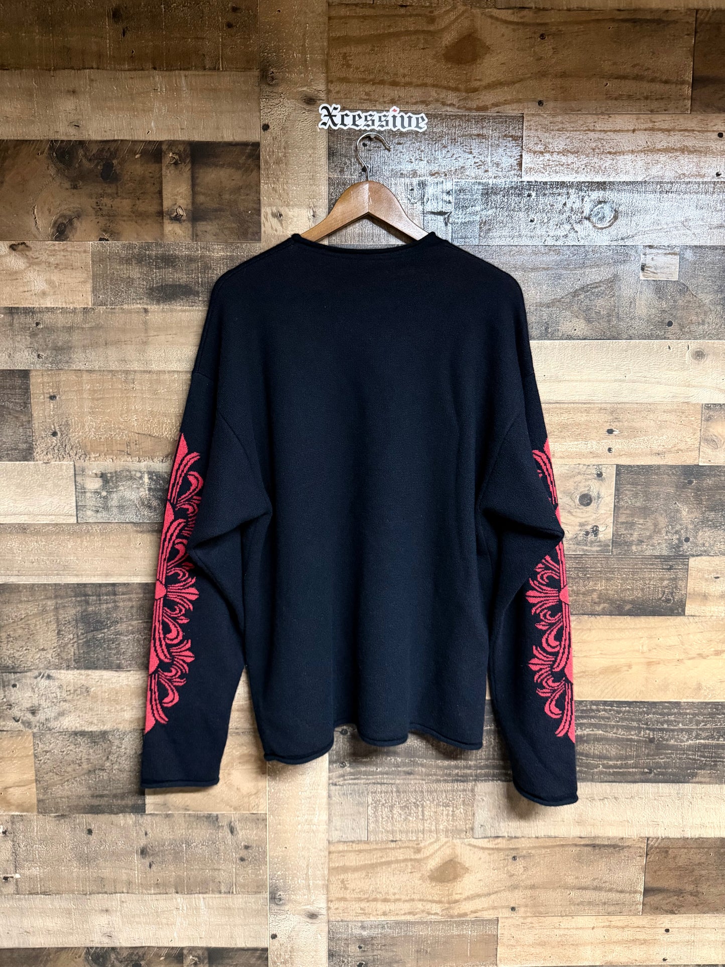 Chrome Hearts Red Cross Patch Cashmere Sweater