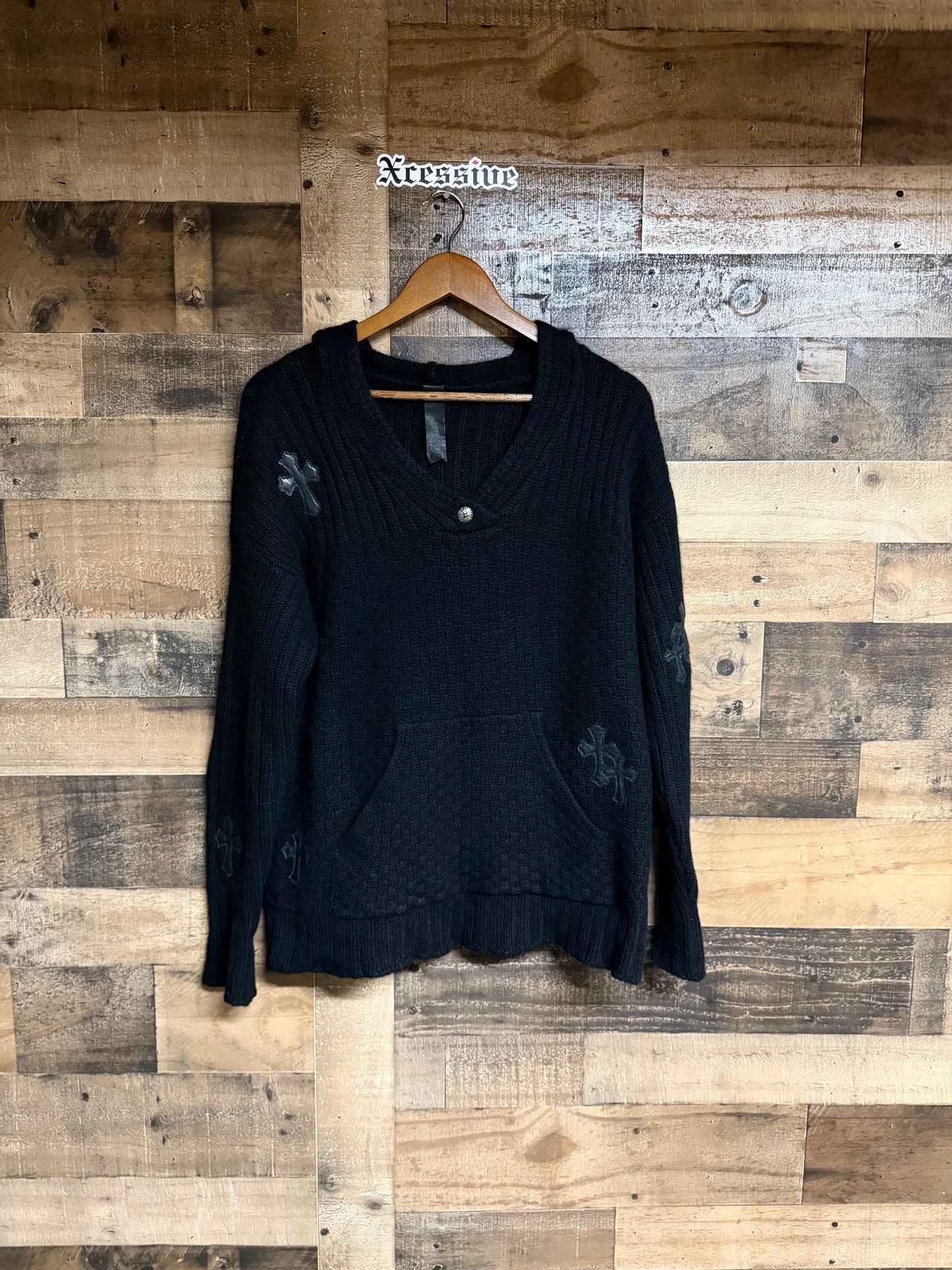 Chrome Hearts Cashmere Cross Patch Hoodie