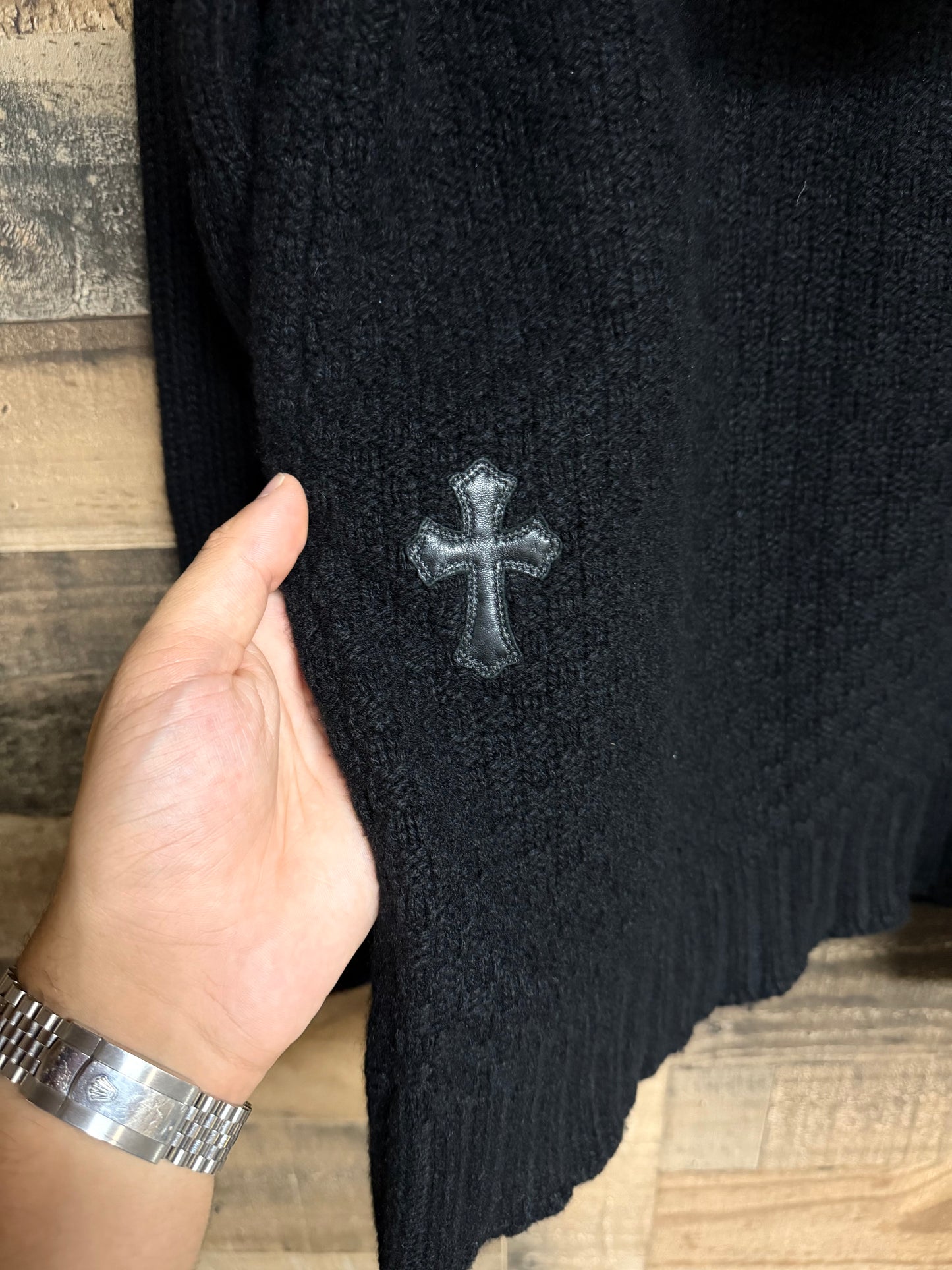 Chrome Hearts Cashmere Cross Patch Hoodie