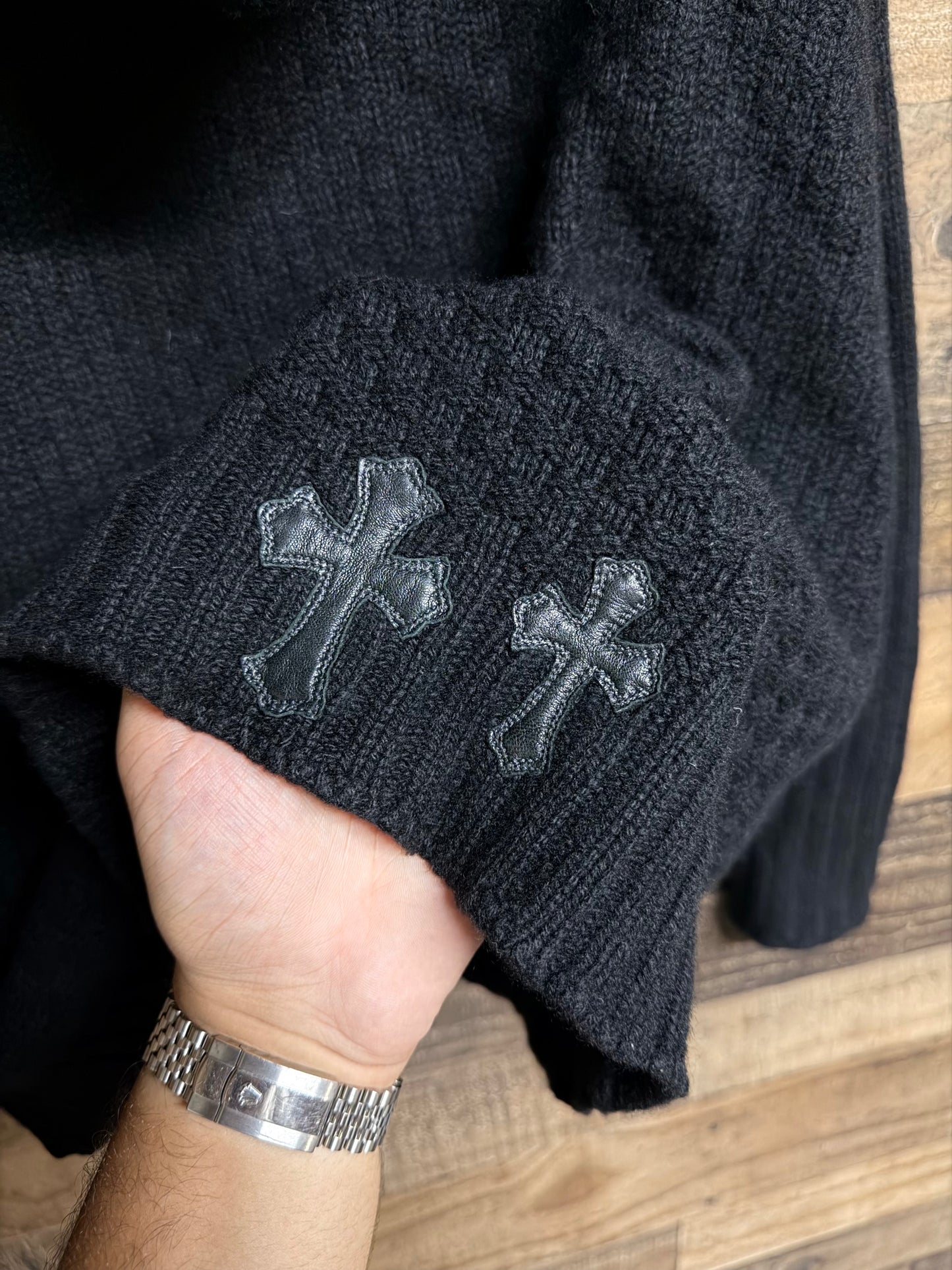 Chrome Hearts Cashmere Cross Patch Hoodie