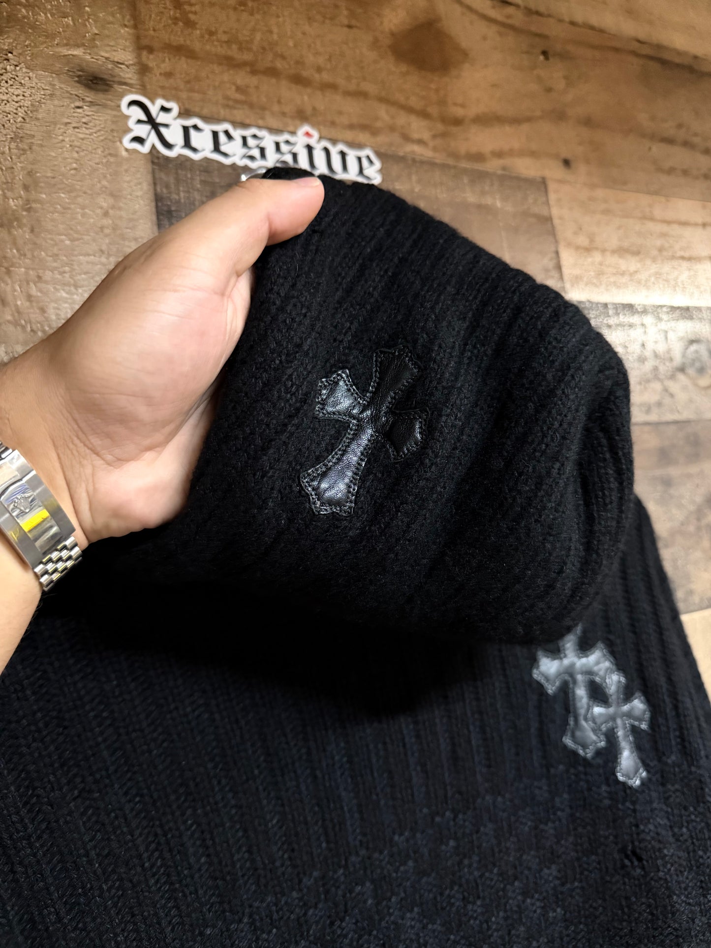Chrome Hearts Cashmere Cross Patch Hoodie