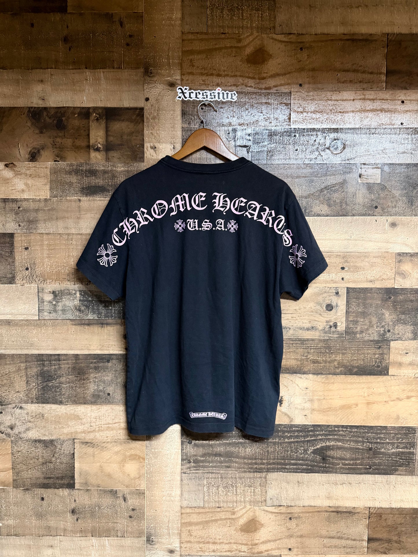 Chrome Hearts Matty Boy Pink Arc Logo Tee