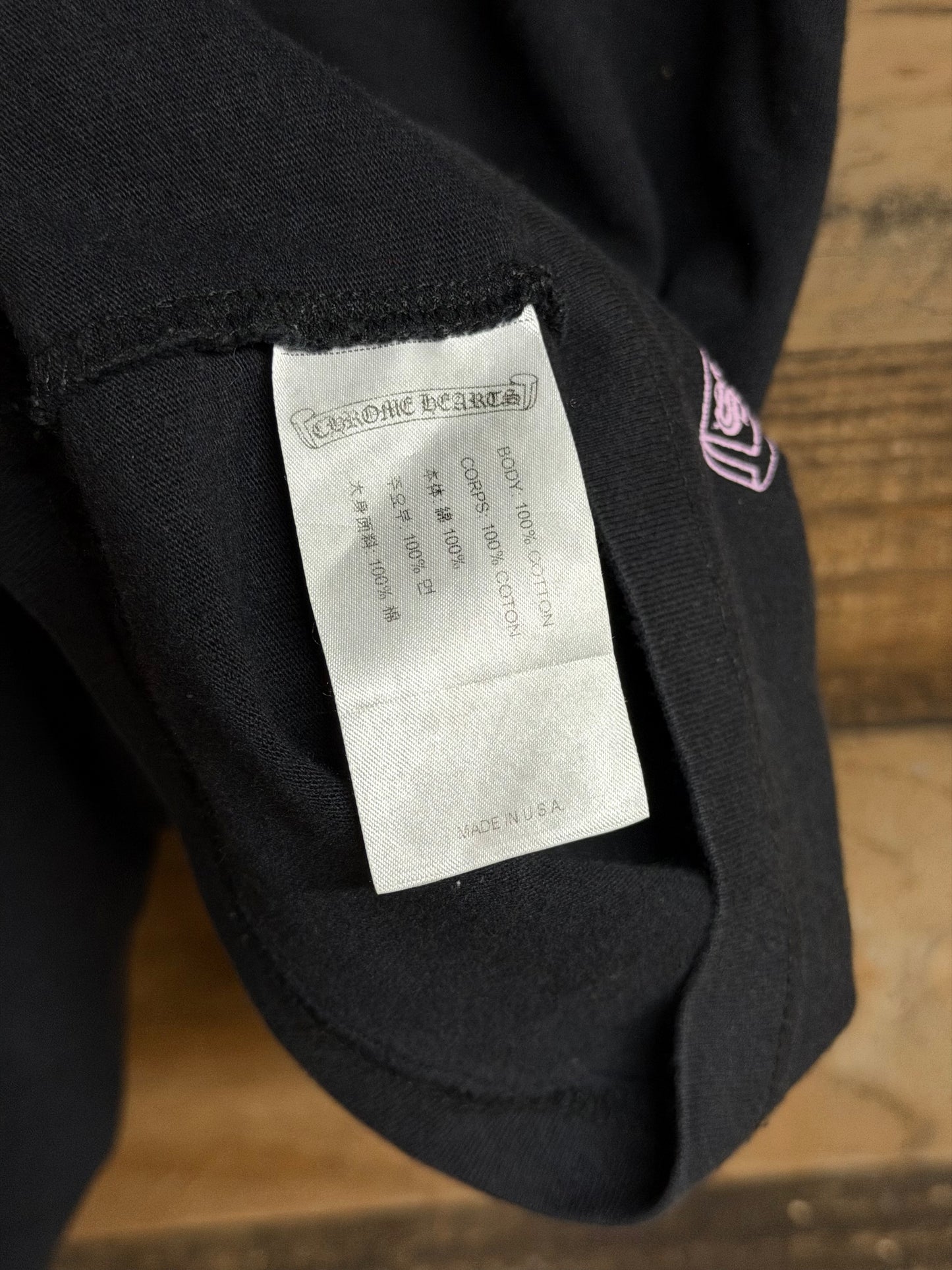 Chrome Hearts Matty Boy Pink Arc Logo Tee