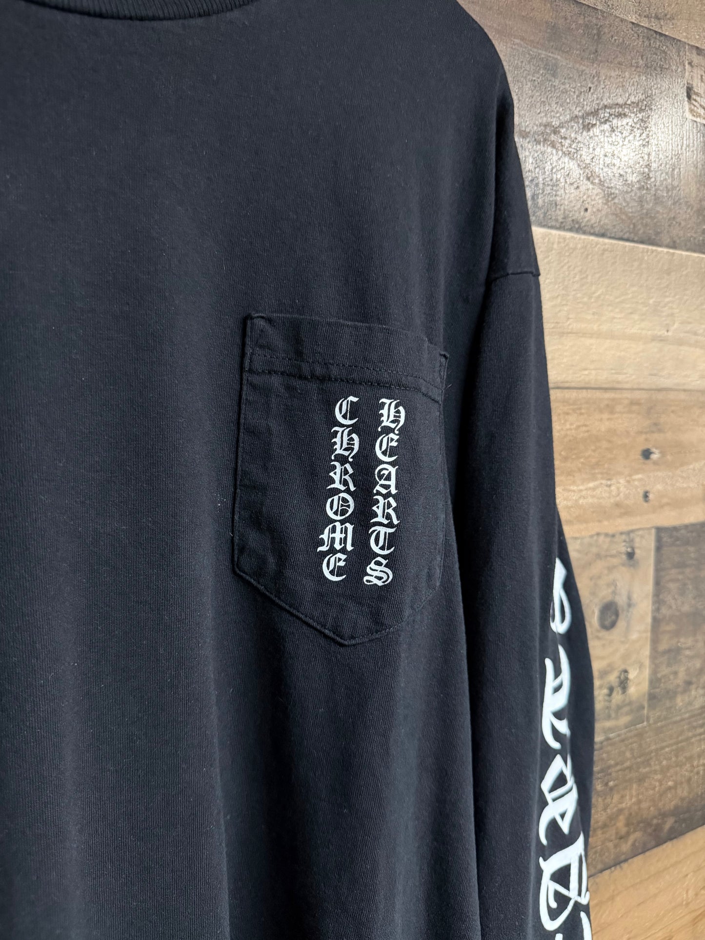 Chrome Hearts Vintage Vertical Logo Long Sleeve Tee